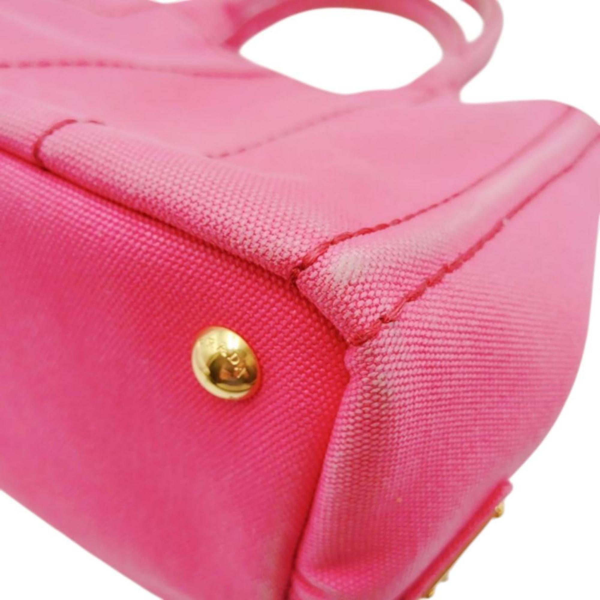 Prada Pink Canvas Tote Bag (Pre-Owned)