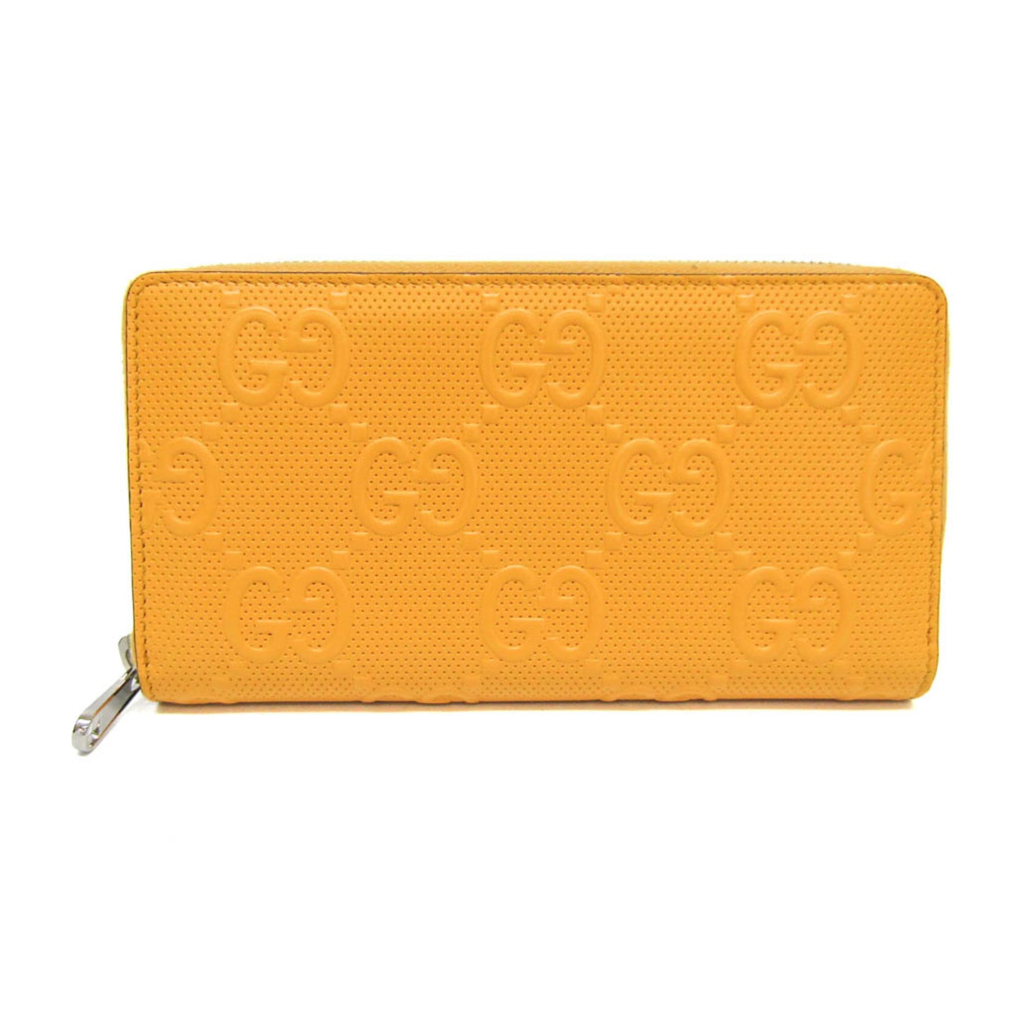 Gucci Yellow Leather Long Wallet (Bi-Fold) (Pre-Owned)