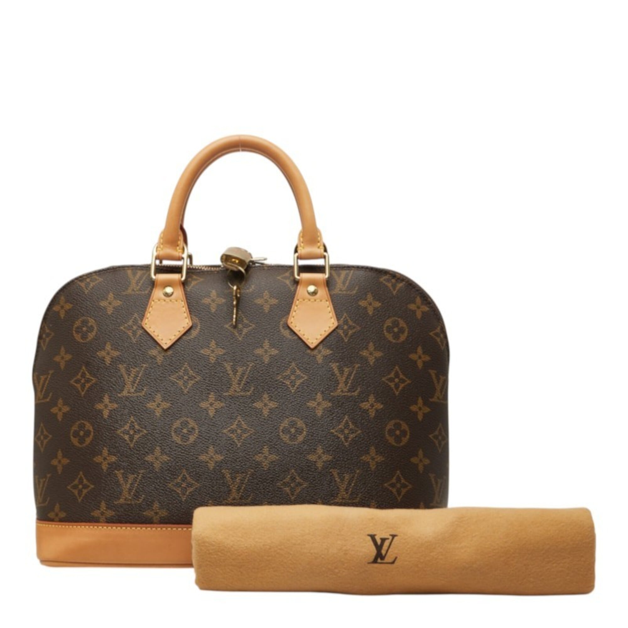 Louis Vuitton Brown Pvc Leather Handbag (Pre-Owned)