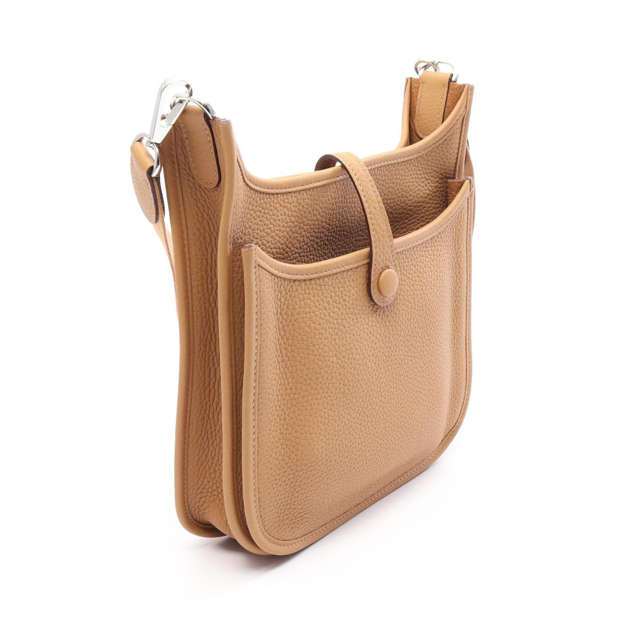 Hermes Beige Taurillon Clemence Leather Shoulder Bag (Pre-Owned)