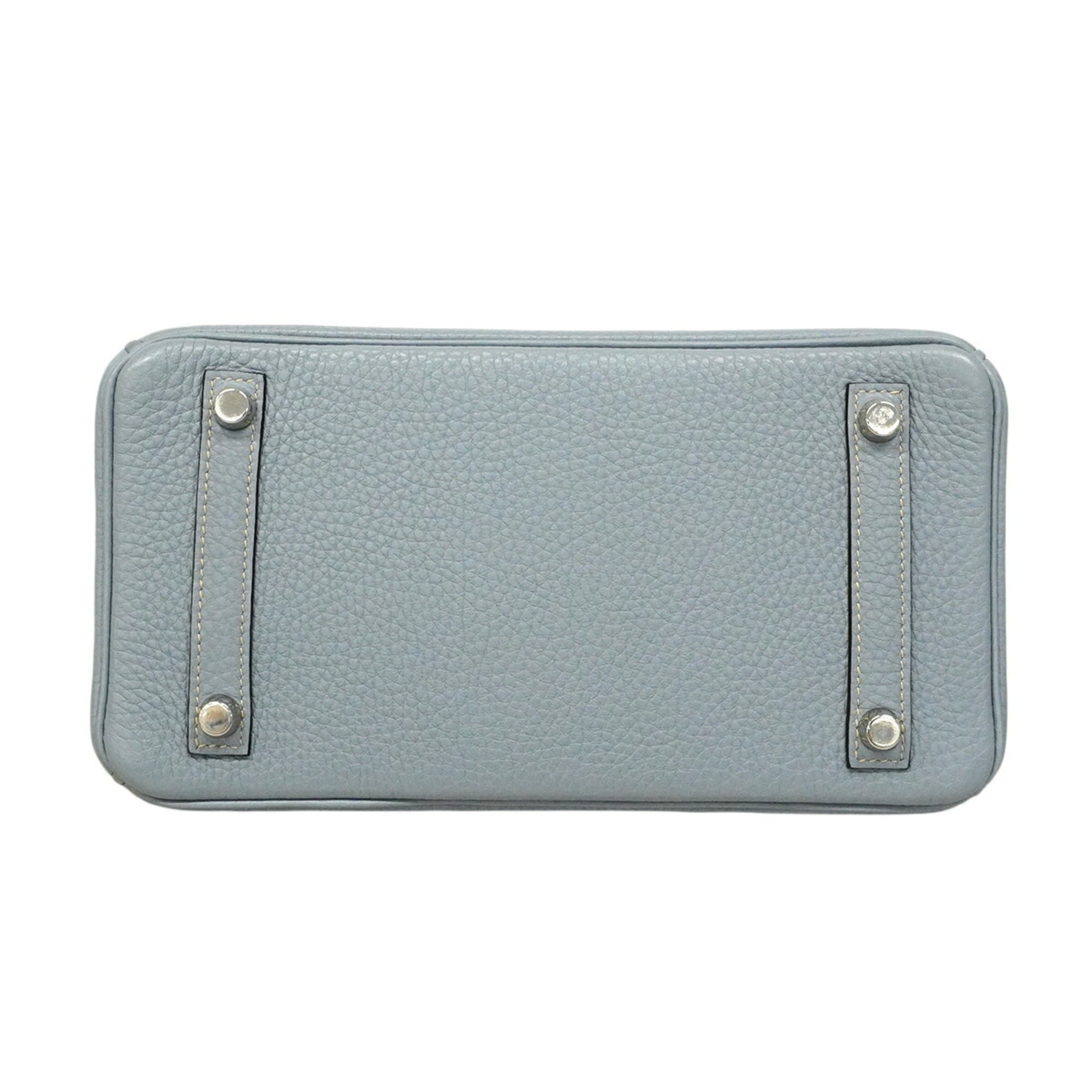 Hermes Blue Lin Togo Leather Handbag (Pre-Owned)