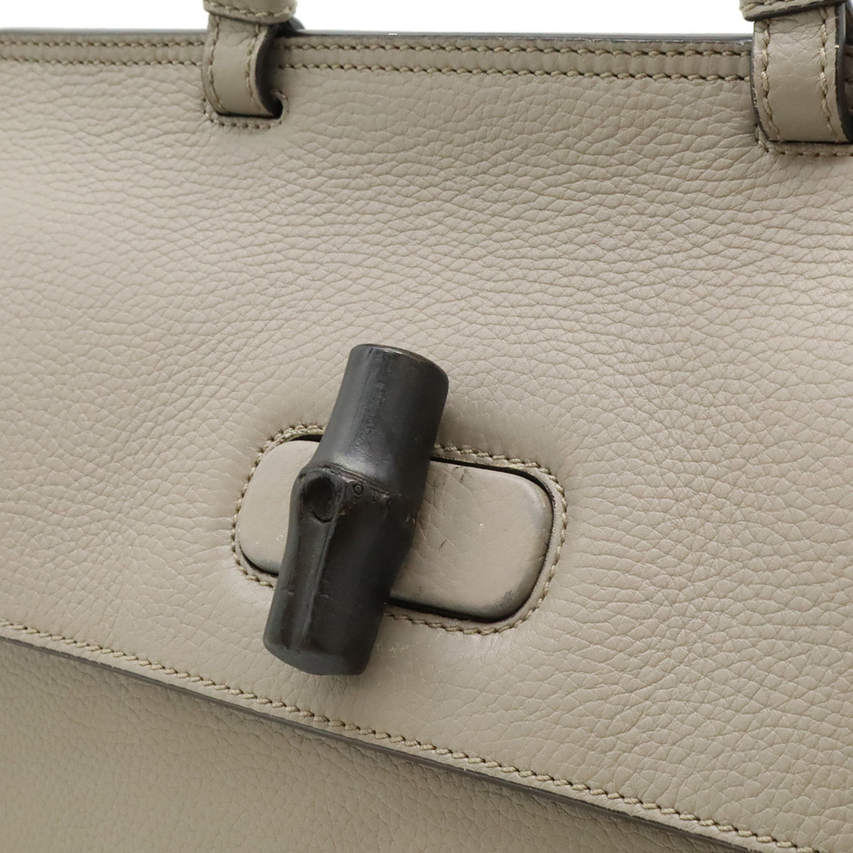 Gucci Gray Bamboo Handbag Shoulder Bag (Pre-Owned)