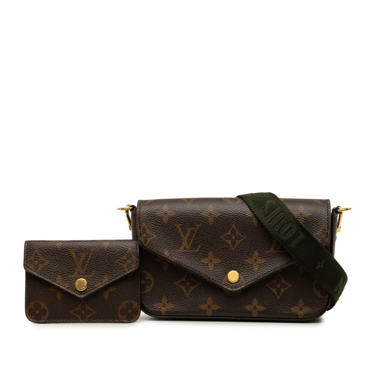 Louis Vuitton Brown Khaki Monogram Monogram Pochette Pouch Shoulder Bag (Pre-Owned)