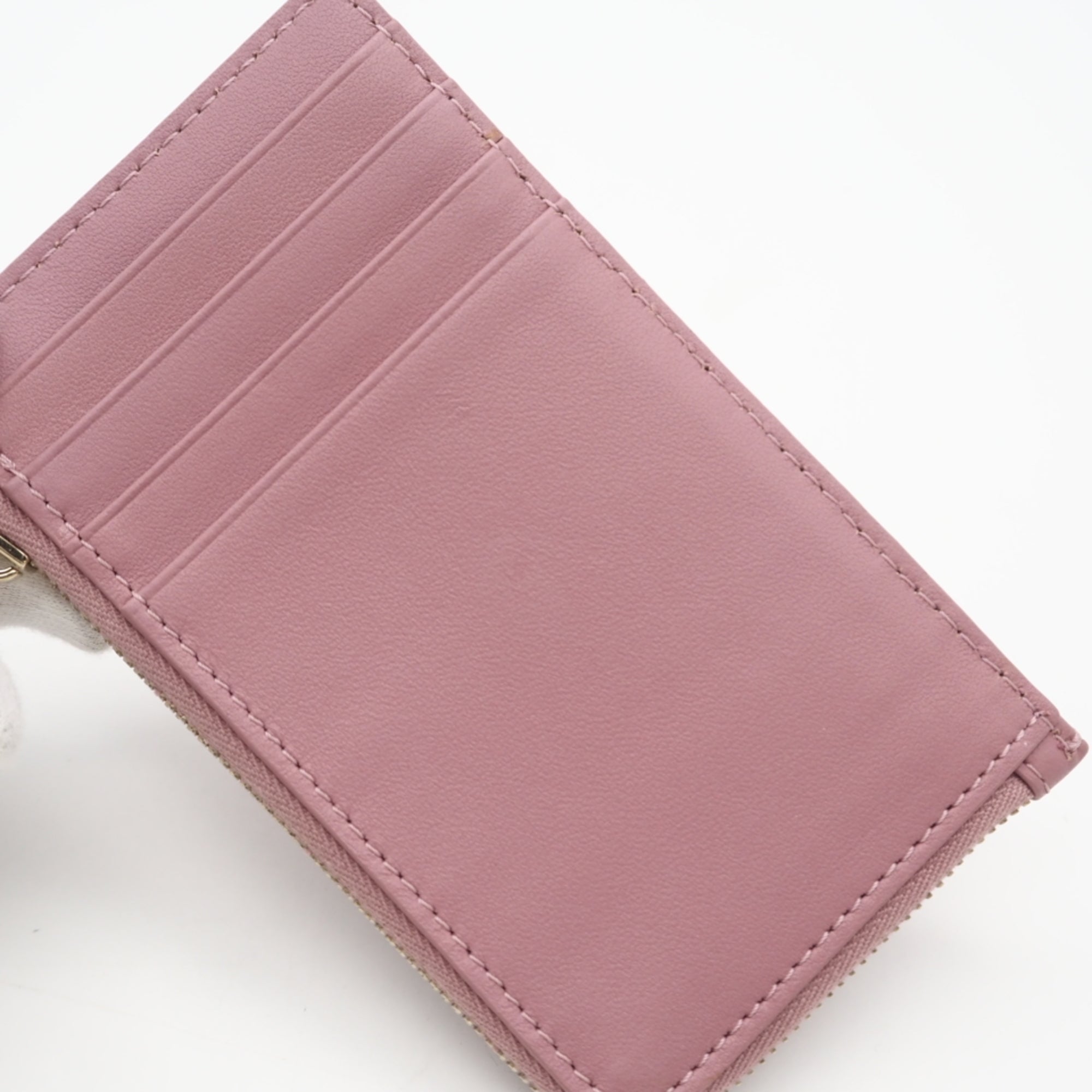 Christian Dior Pink Leather Coin Purse/Coin Case (Pre-Owned)
