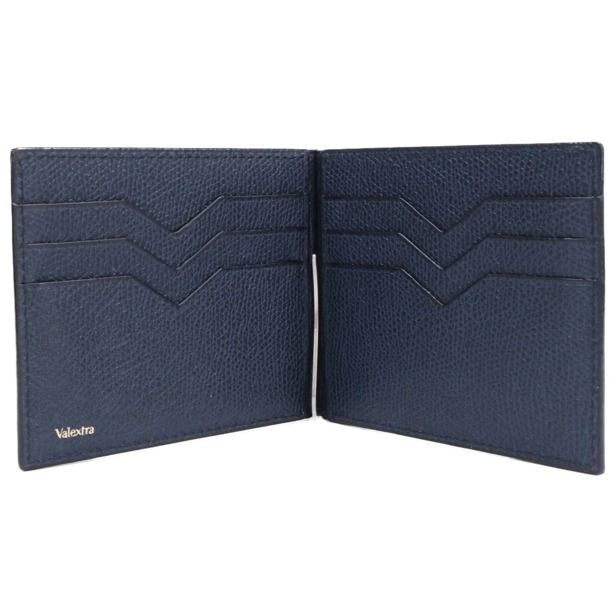 Valextra Navy Leather Money Clip (Pre-Owned)
