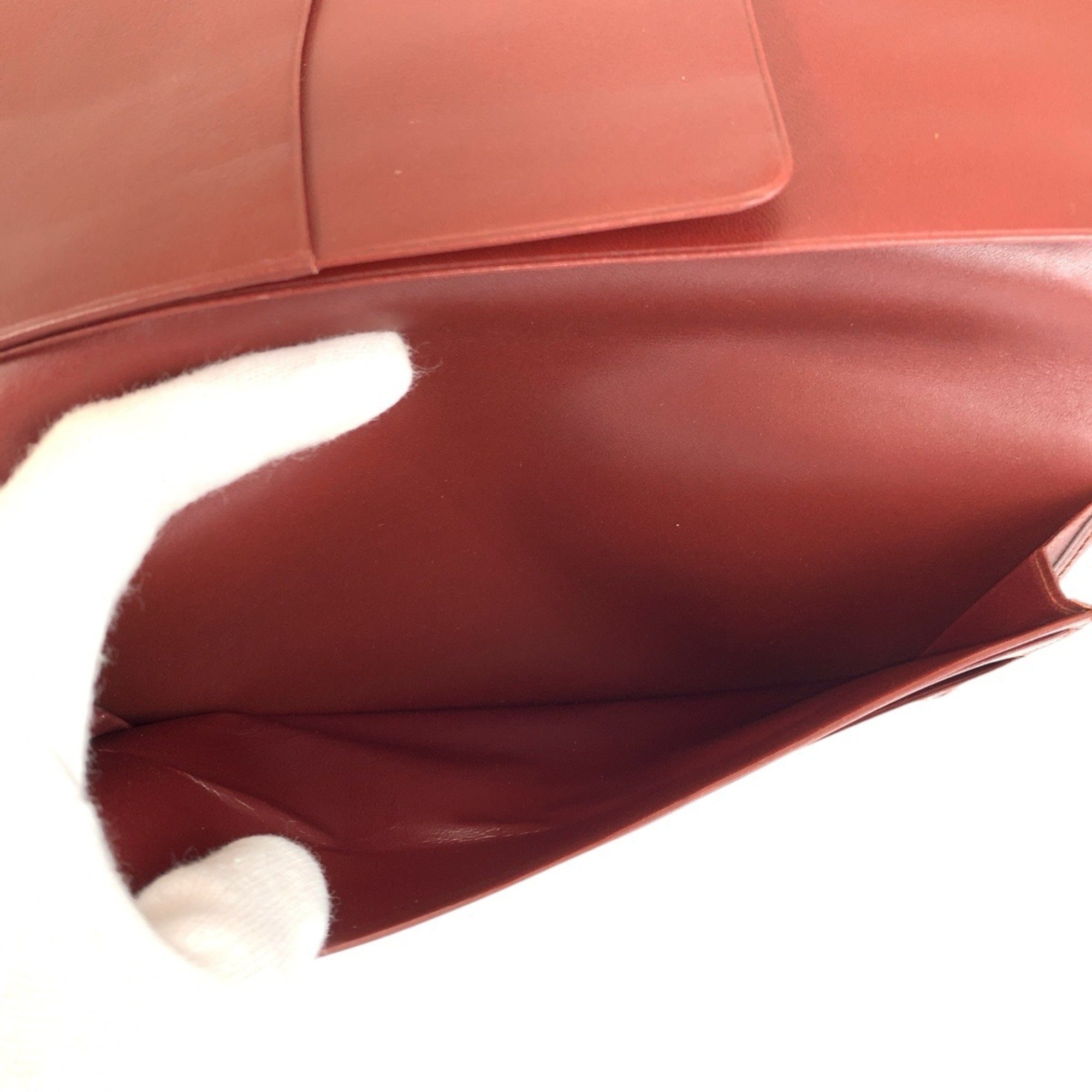 Cartier Bordeaux Leather Long Bill Wallet (Bi-Fold) (Pre-Owned)