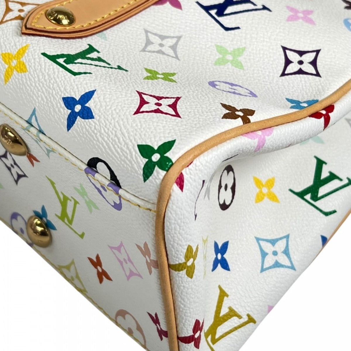 Louis Vuitton White Monogram Multicolore Handbag (Pre-Owned)