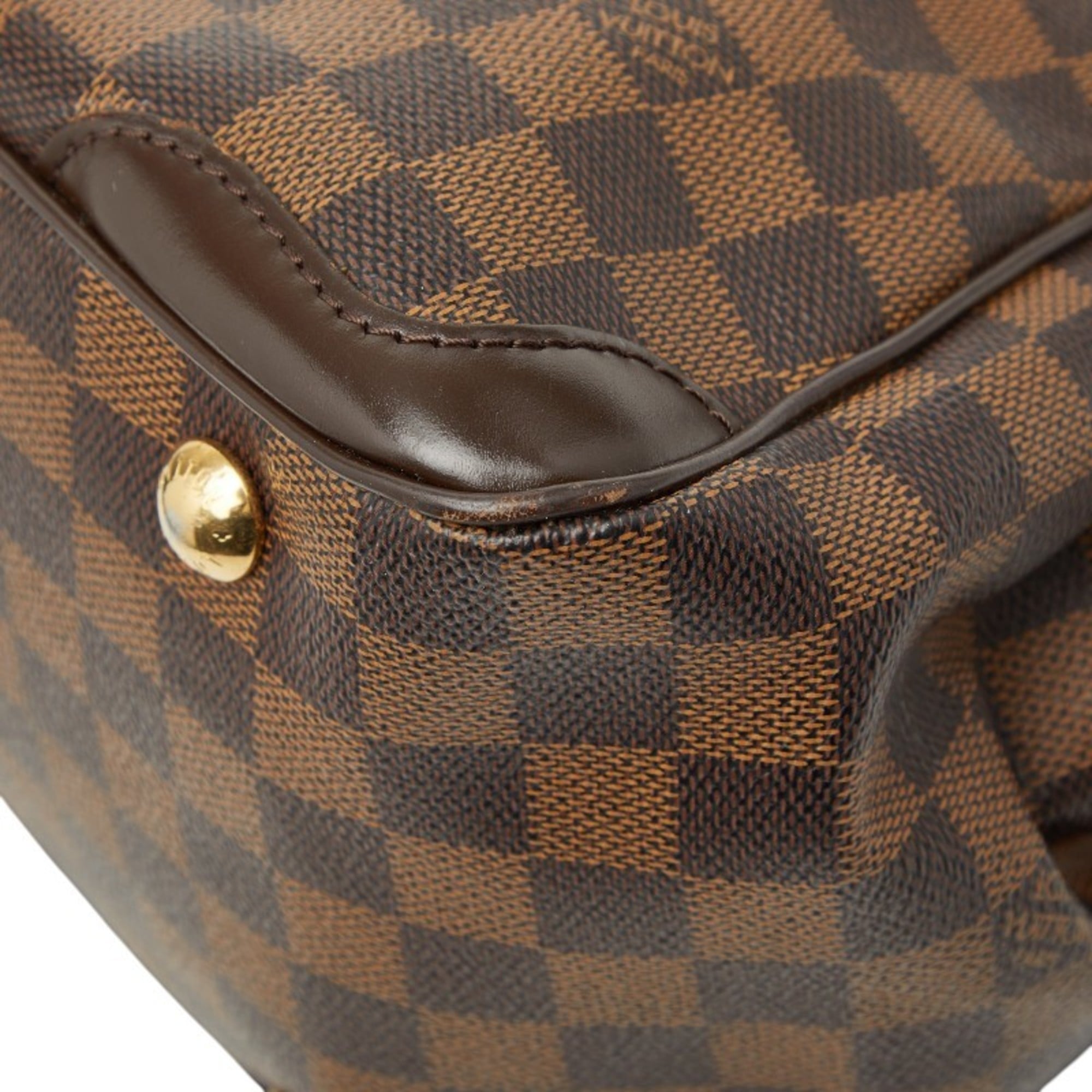 Louis Vuitton Brown Damier Canvas Pvc Leather Handbag (Pre-Owned)