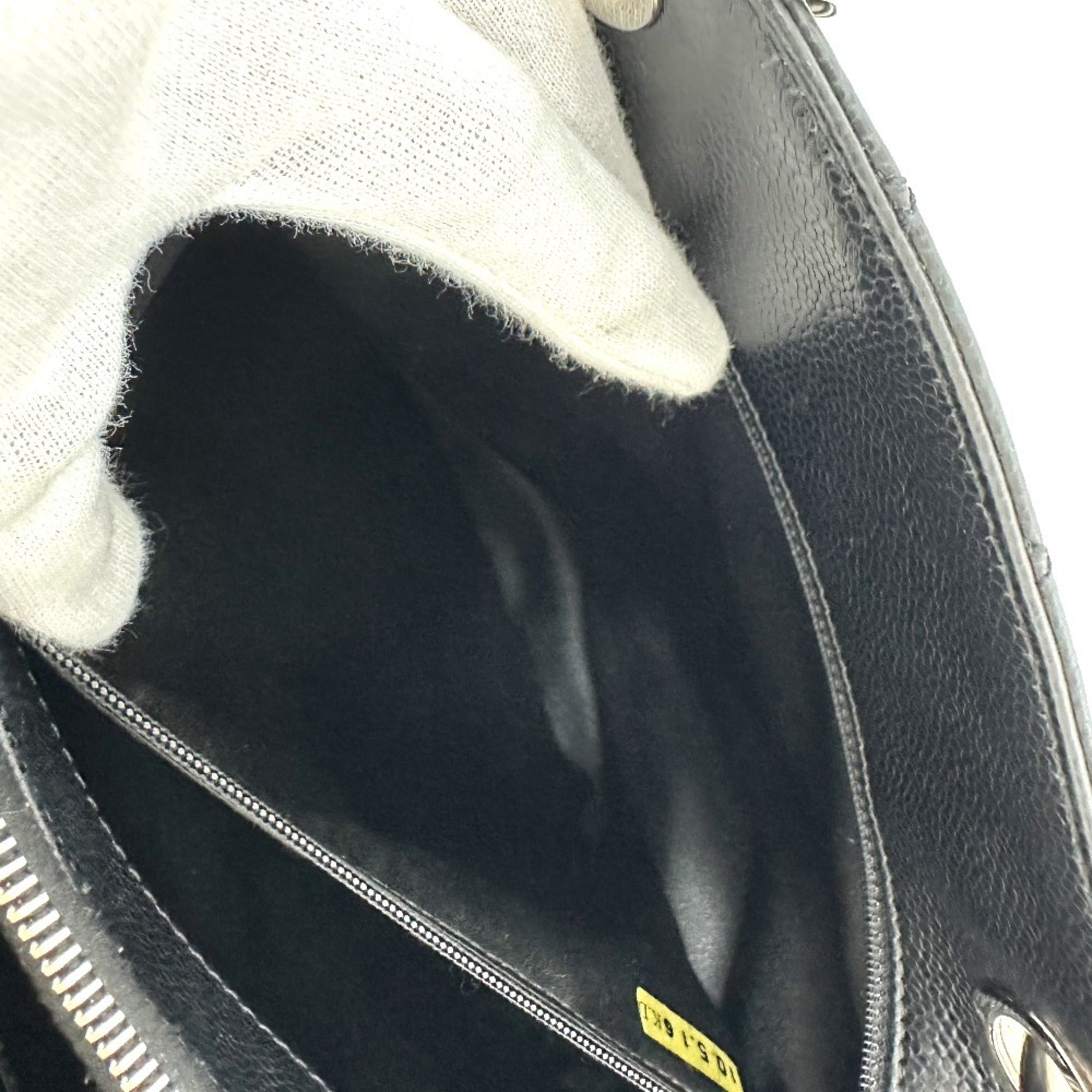 Chanel Black Grained Calfskin Handbag Tote Bag (Pre-Owned)