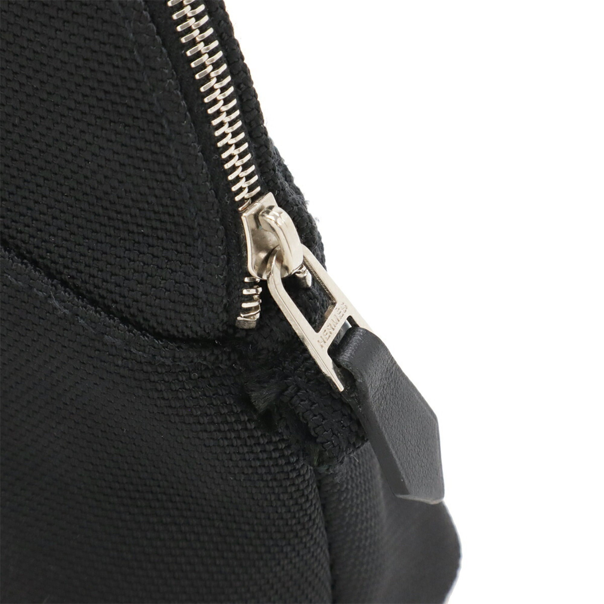 Hermes Sellier Black Nylon Canvas Pouch (Pre-Owned)