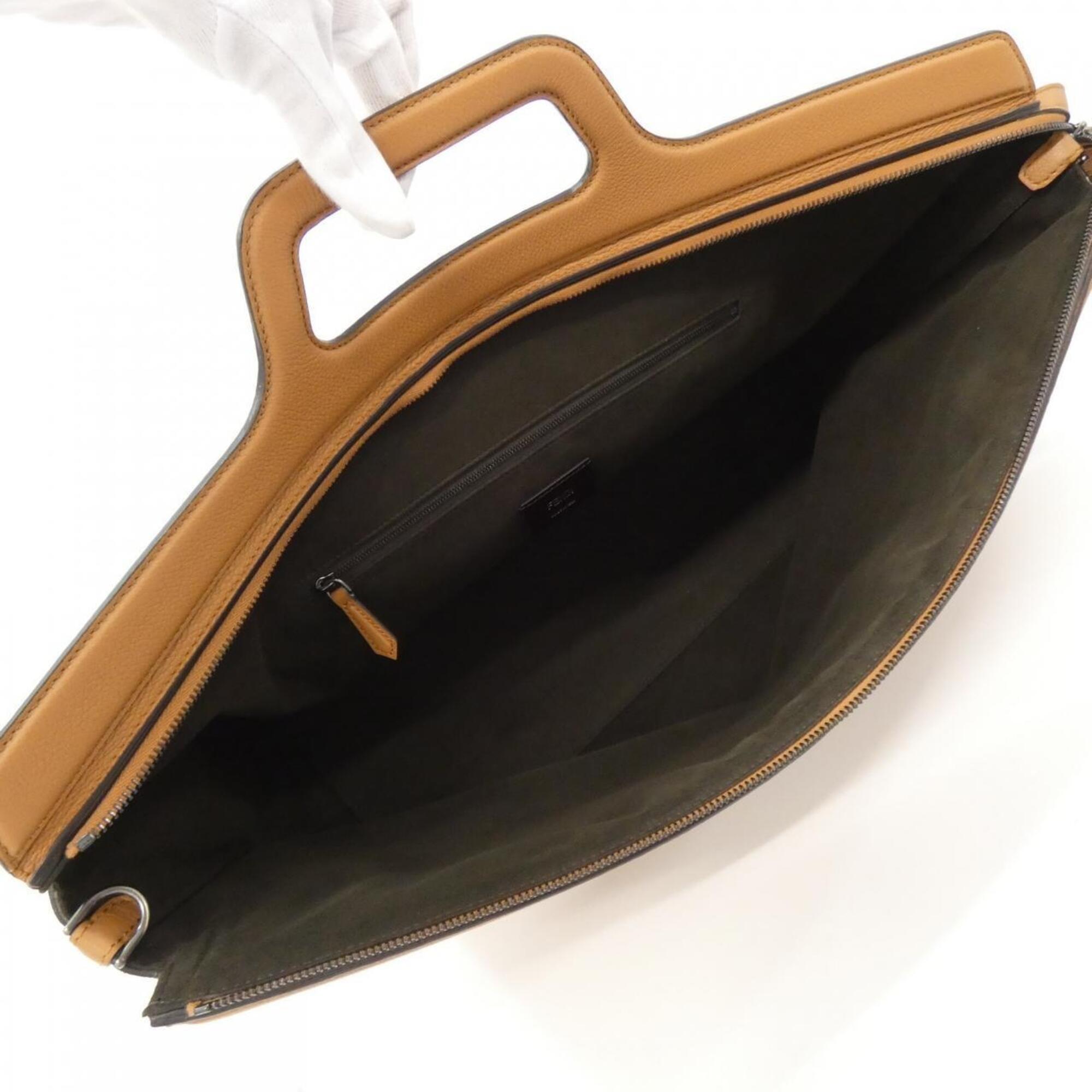 Fendi Brown Leather Handbag (Pre-Owned)