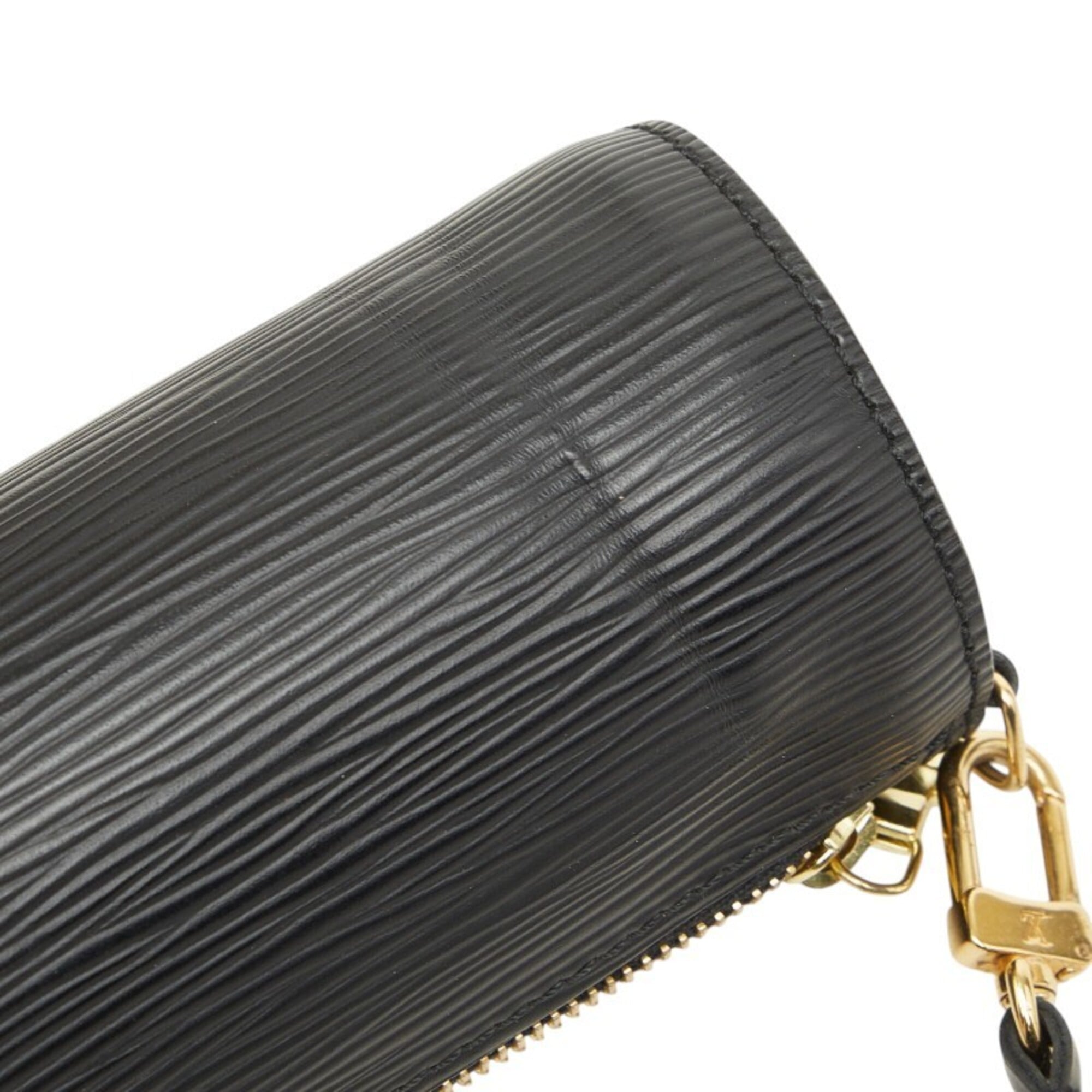 Louis Vuitton Black Noir Leather Handbag Pouch (Pre-Owned)