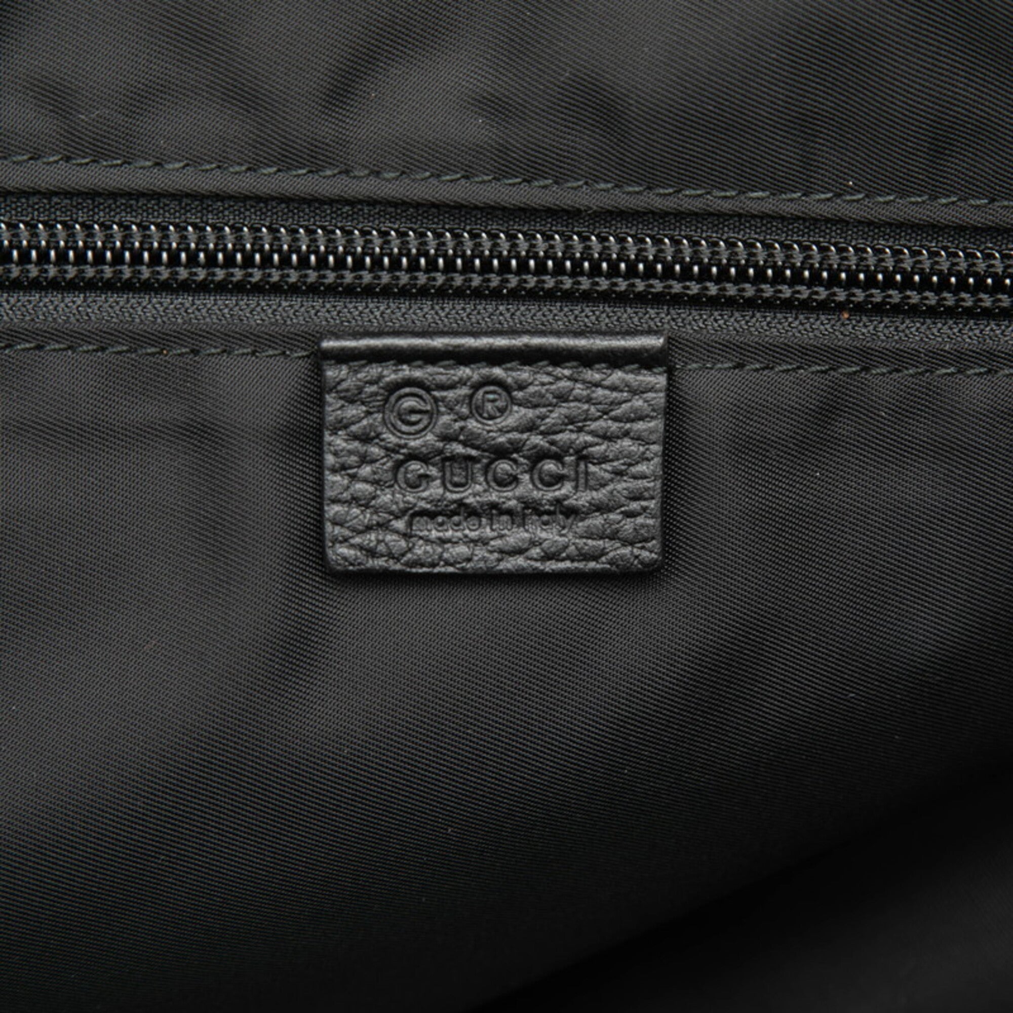 Gucci Sherry Line Black Gray Brown Leather Boston Bag (Pre-Owned)