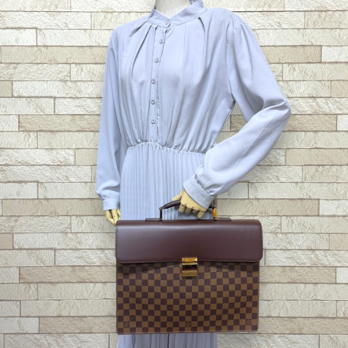 Louis Vuitton Damier Brown Damier Canvas Briefcase (Pre-Owned)
