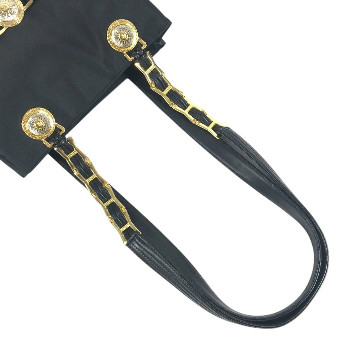 Versace Black Nylon Handbag Shoulder Bag (Pre-Owned)