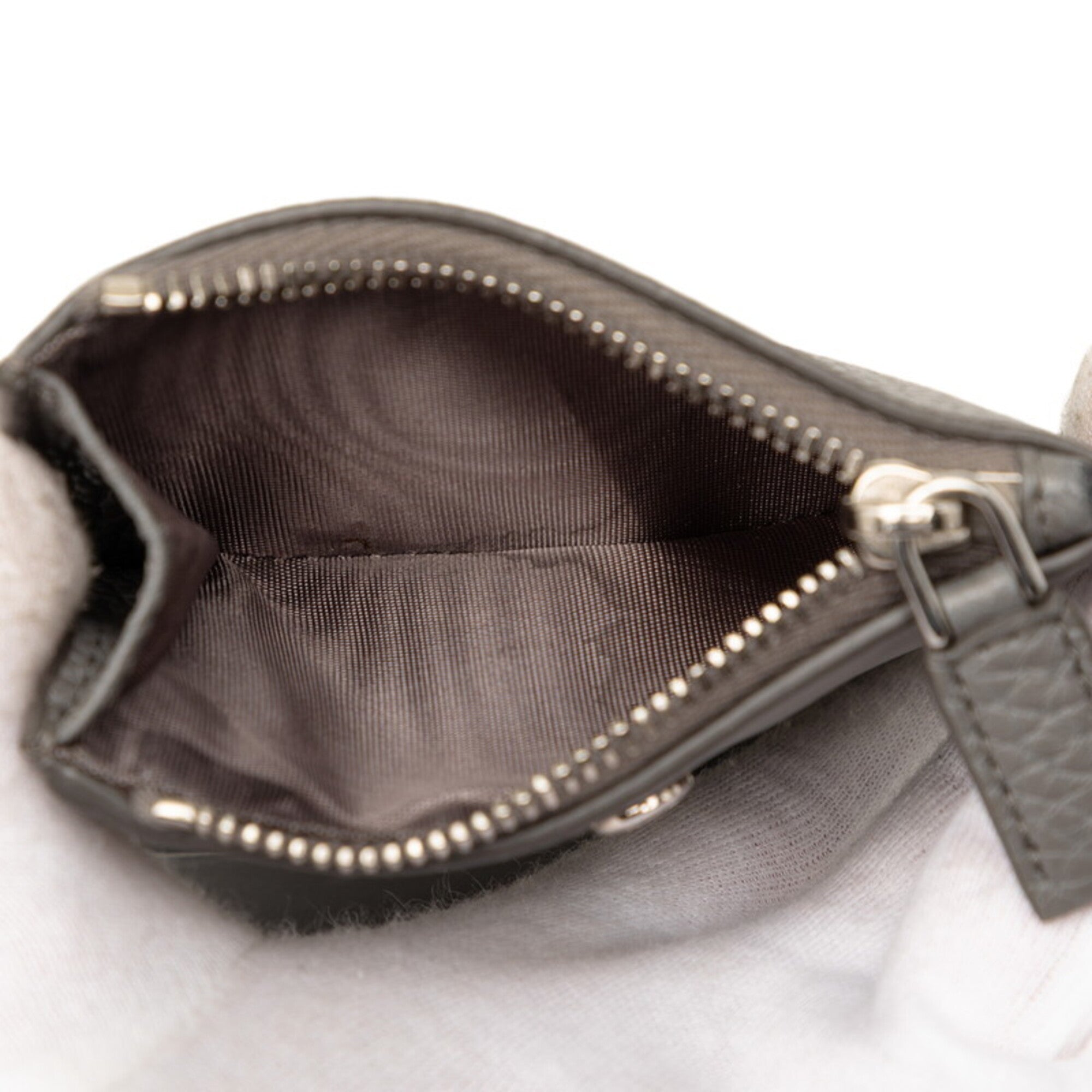 Prada Gray Leather Wallet (Bi-Fold) (Pre-Owned)