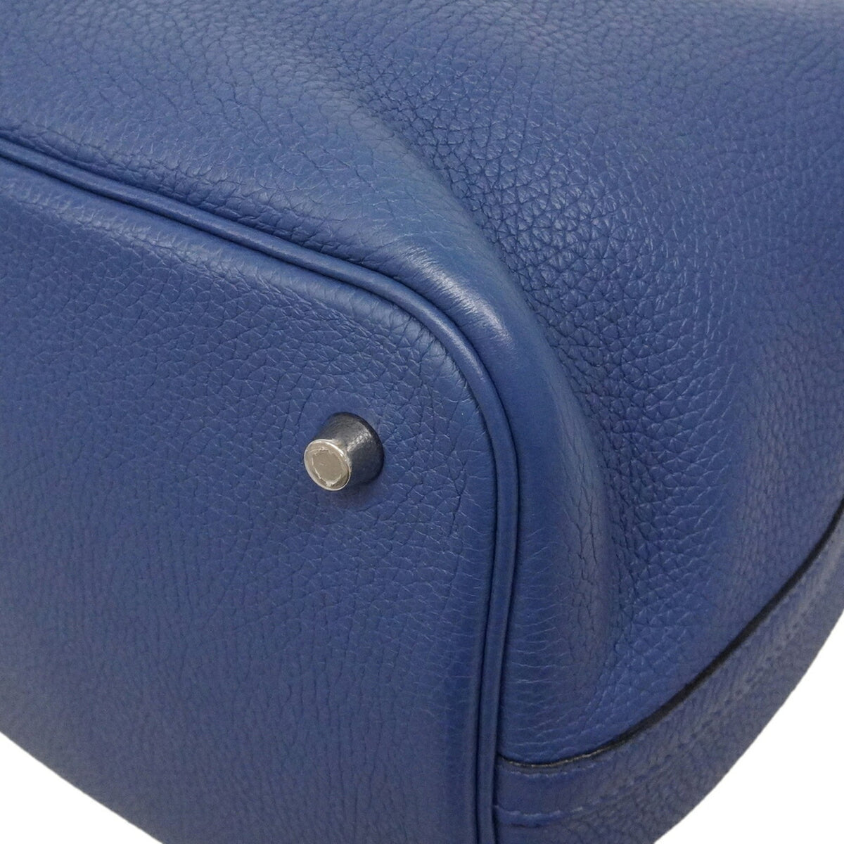Hermes Bleu Saphir Taurillon Clemence Leather Handbag (Pre-Owned)