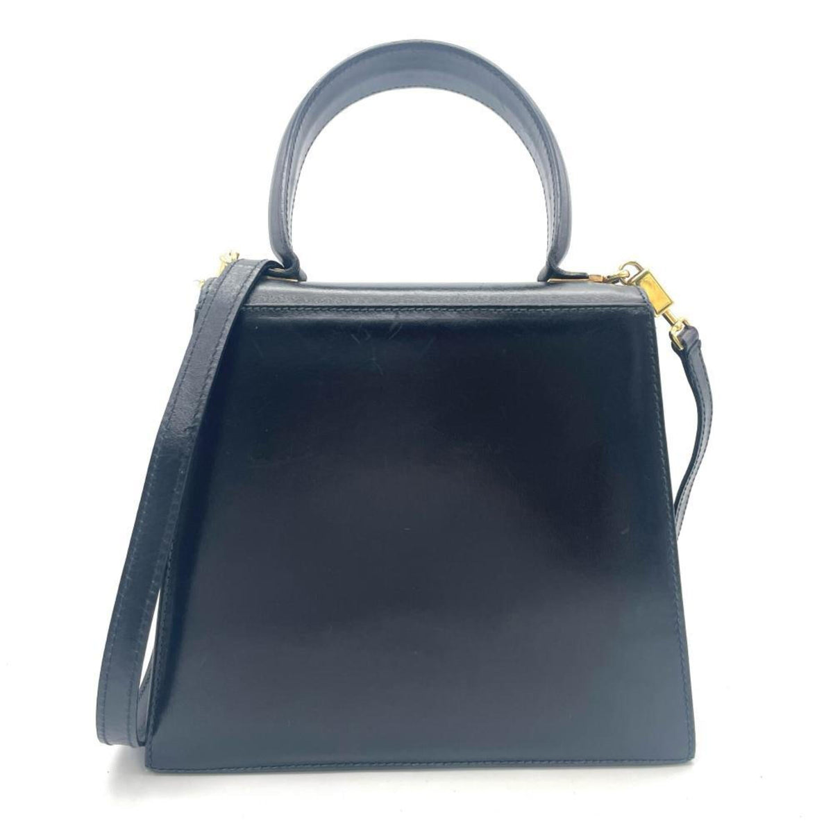 Salvatore Ferragamo Black Leather Handbag (Pre-Owned)