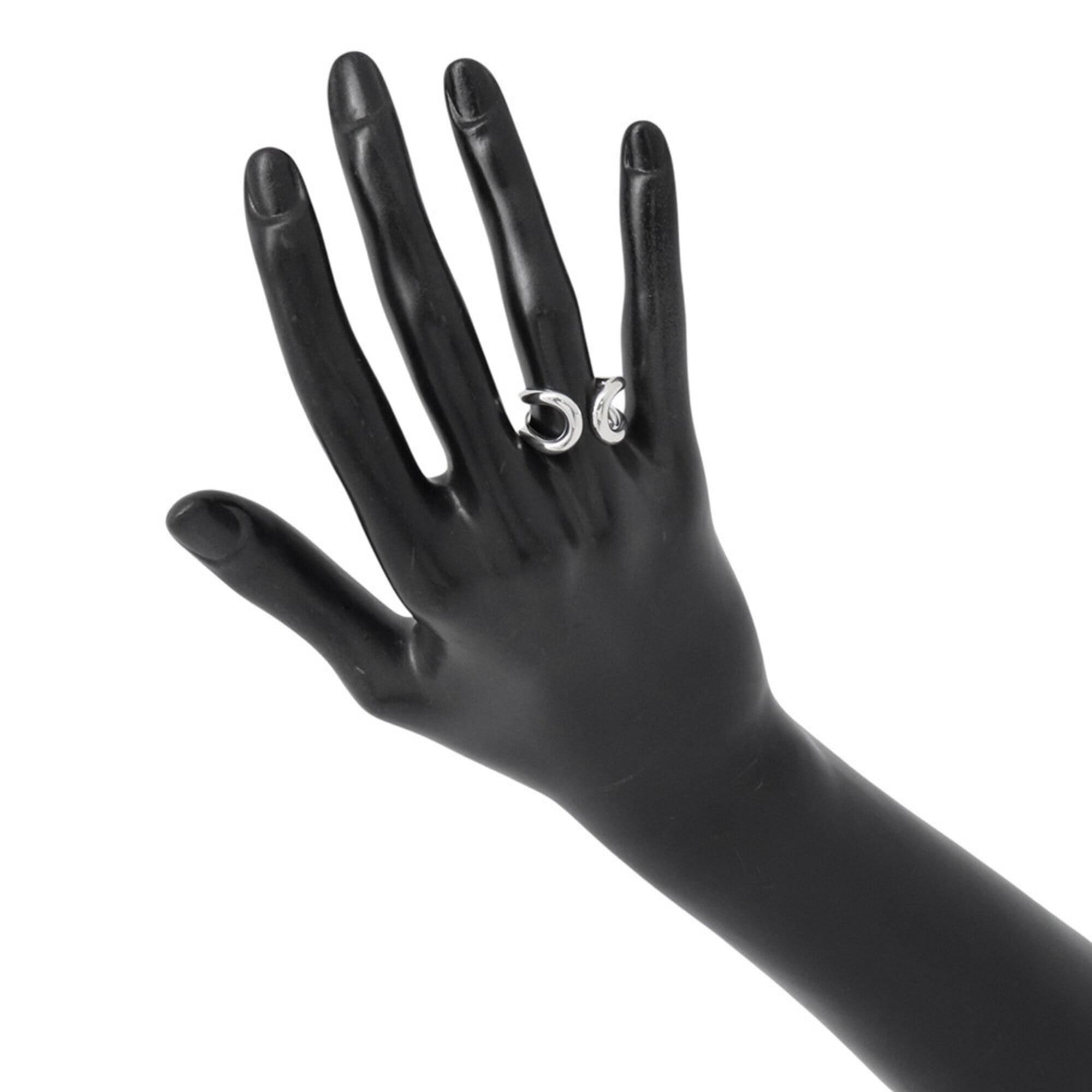 Hermes Silver Silver 925 Band Ring (Pre-Owned)