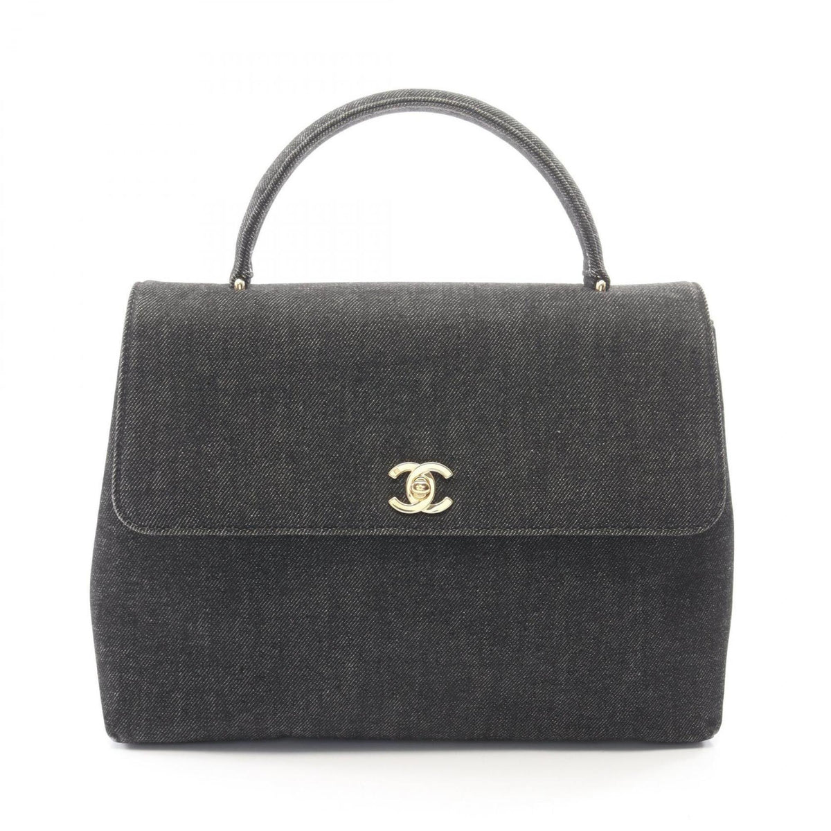 Chanel Black Denim Handbag (Pre-Owned)