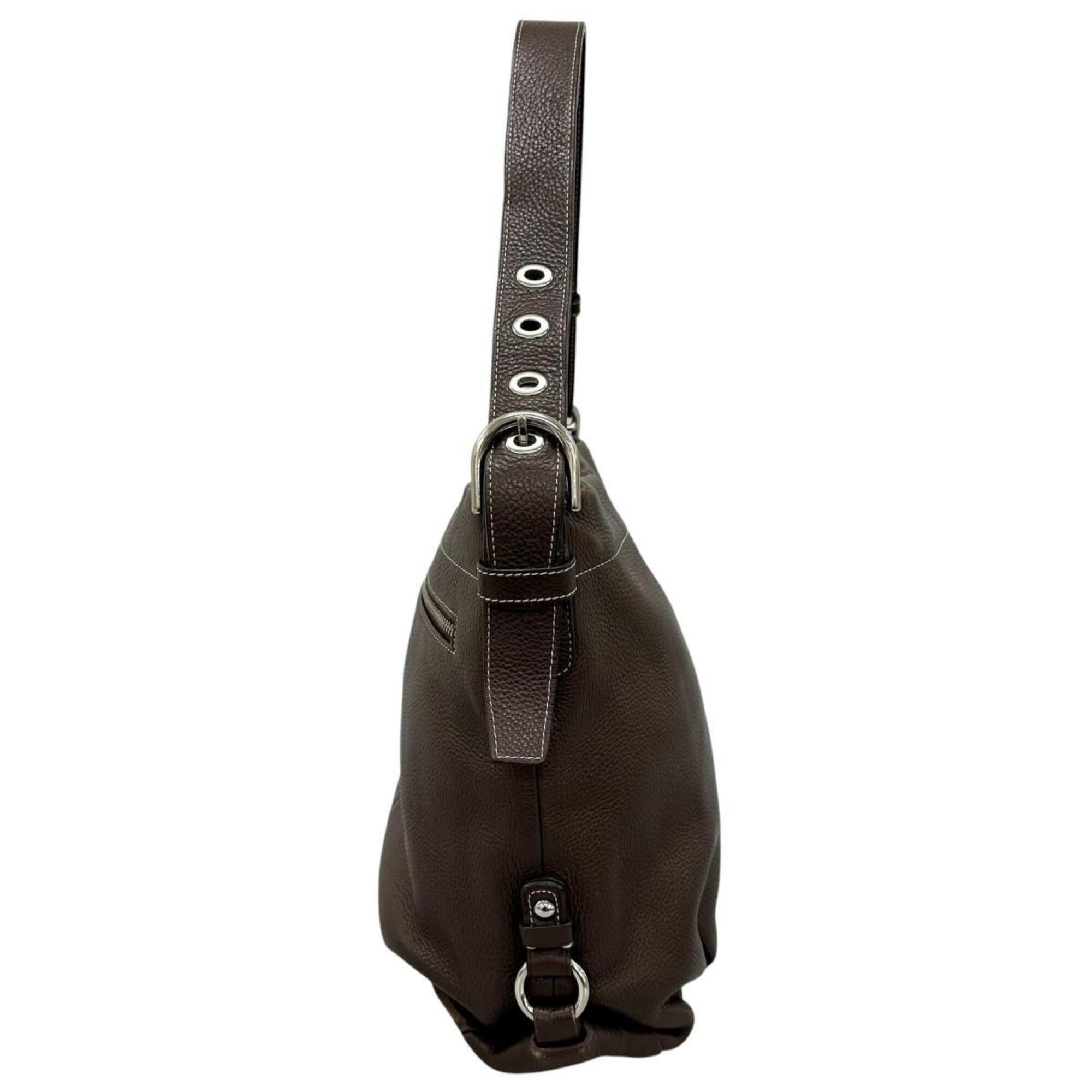 Coach Brown Leather Handbag Shoulder Bag (Pre-Owned)