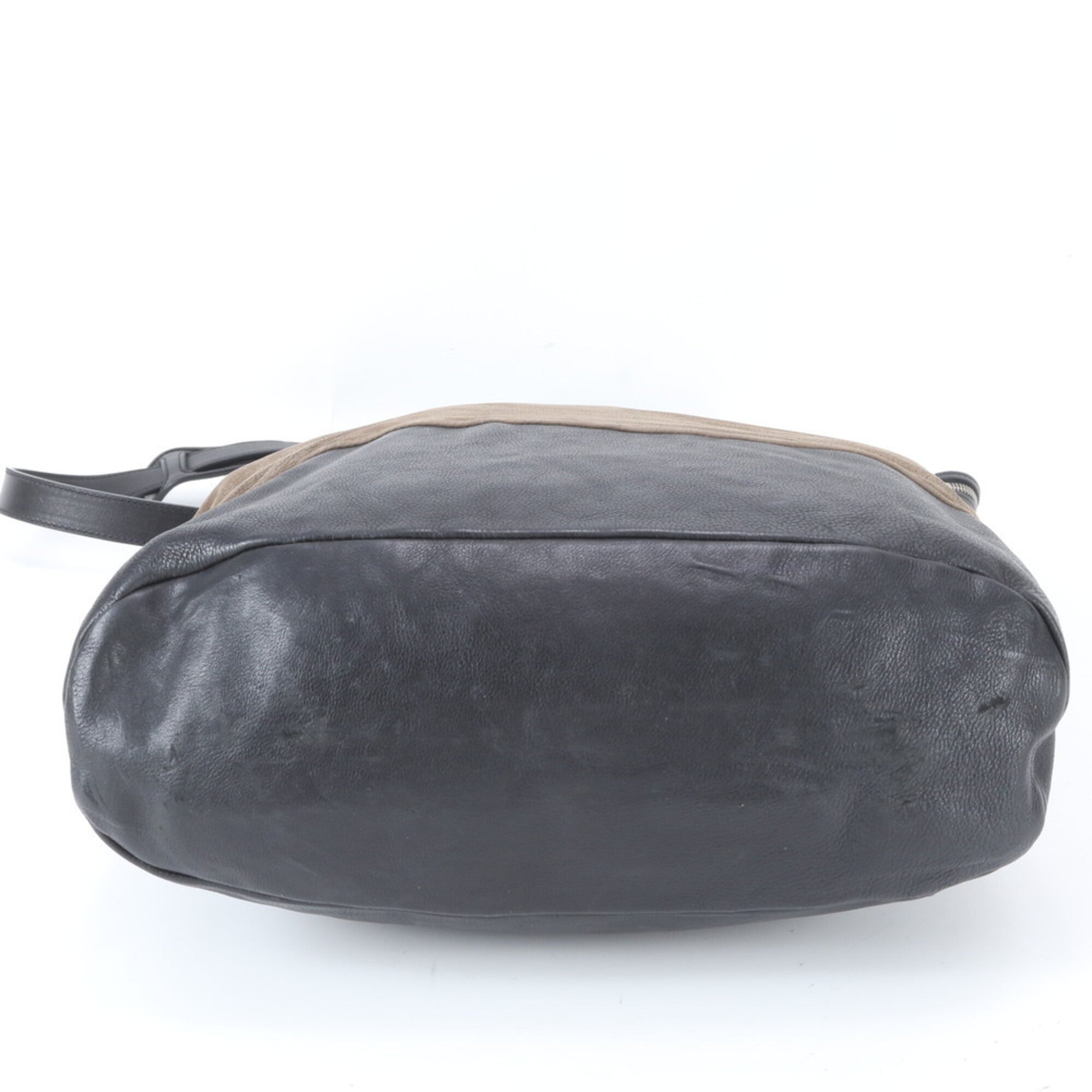 Celine Black Khaki Leather Shoulder Bag Tote Bag (Pre-Owned)