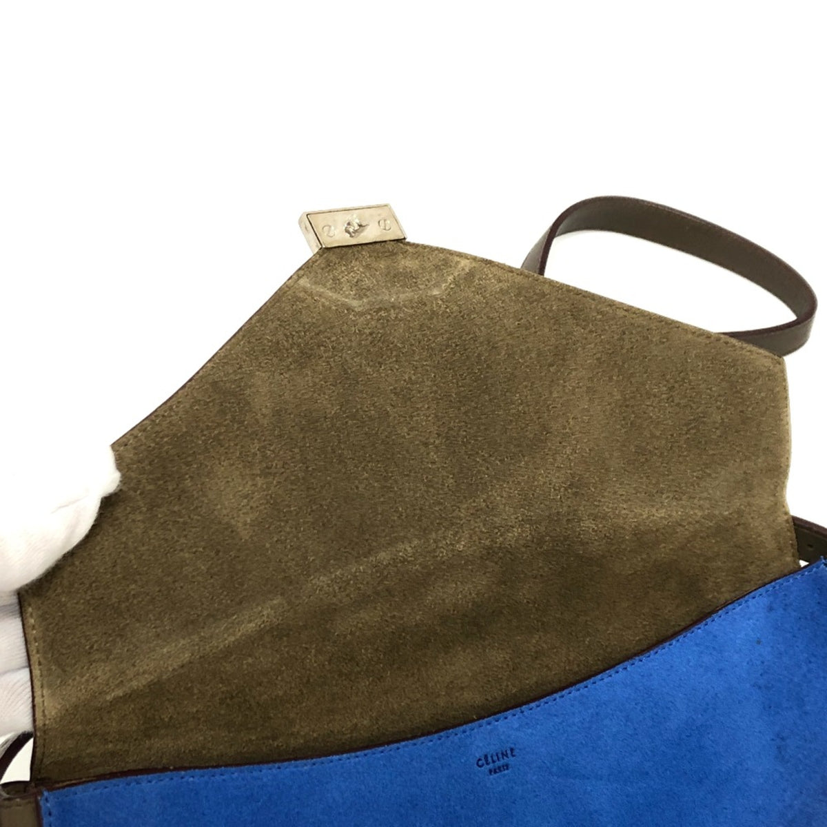 Celine Brown Leather Shoulder Bag (Pre-Owned)