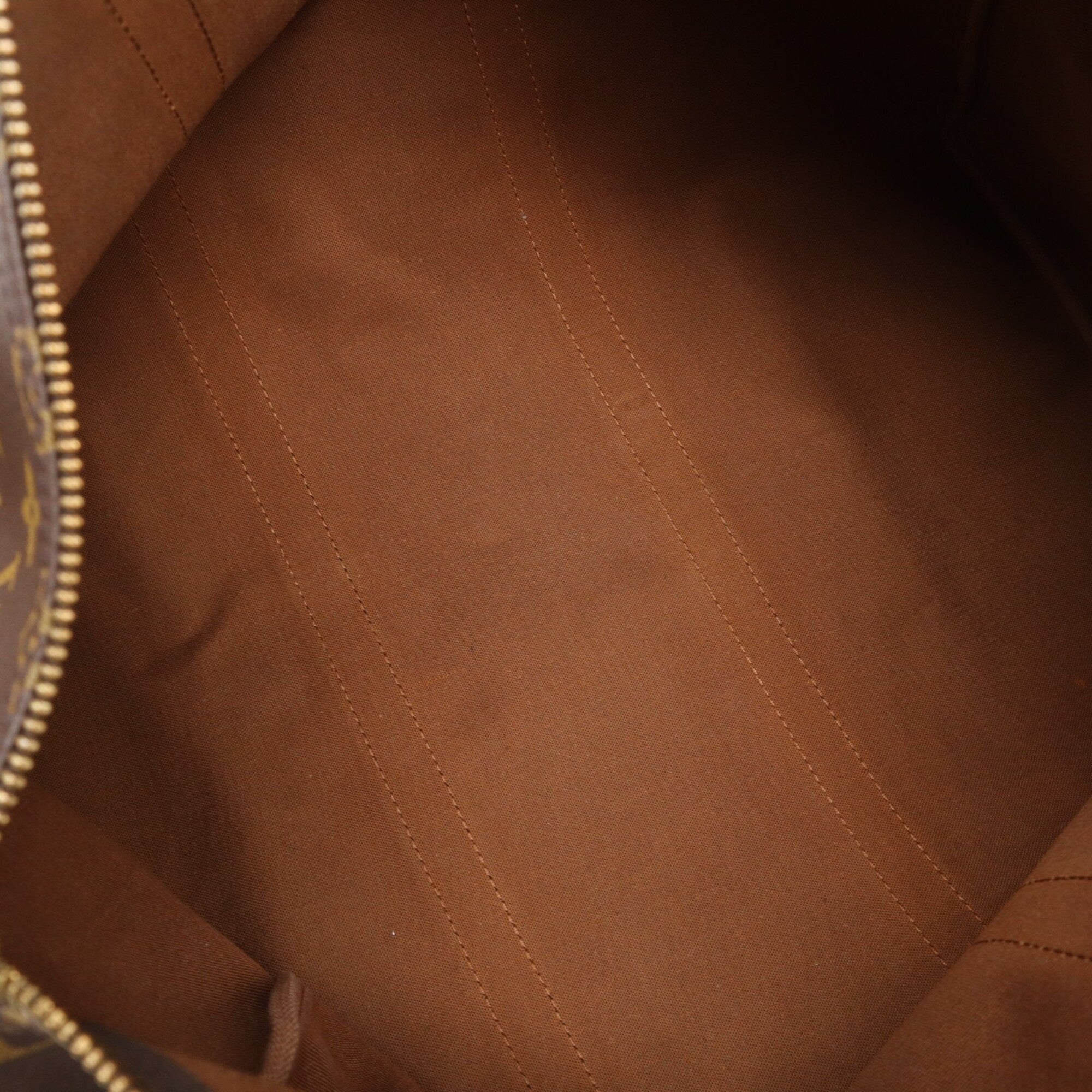 Louis Vuitton Beige Brown Monogram Leather Coated Canvas Boston Bag Handbag (Pre-Owned)