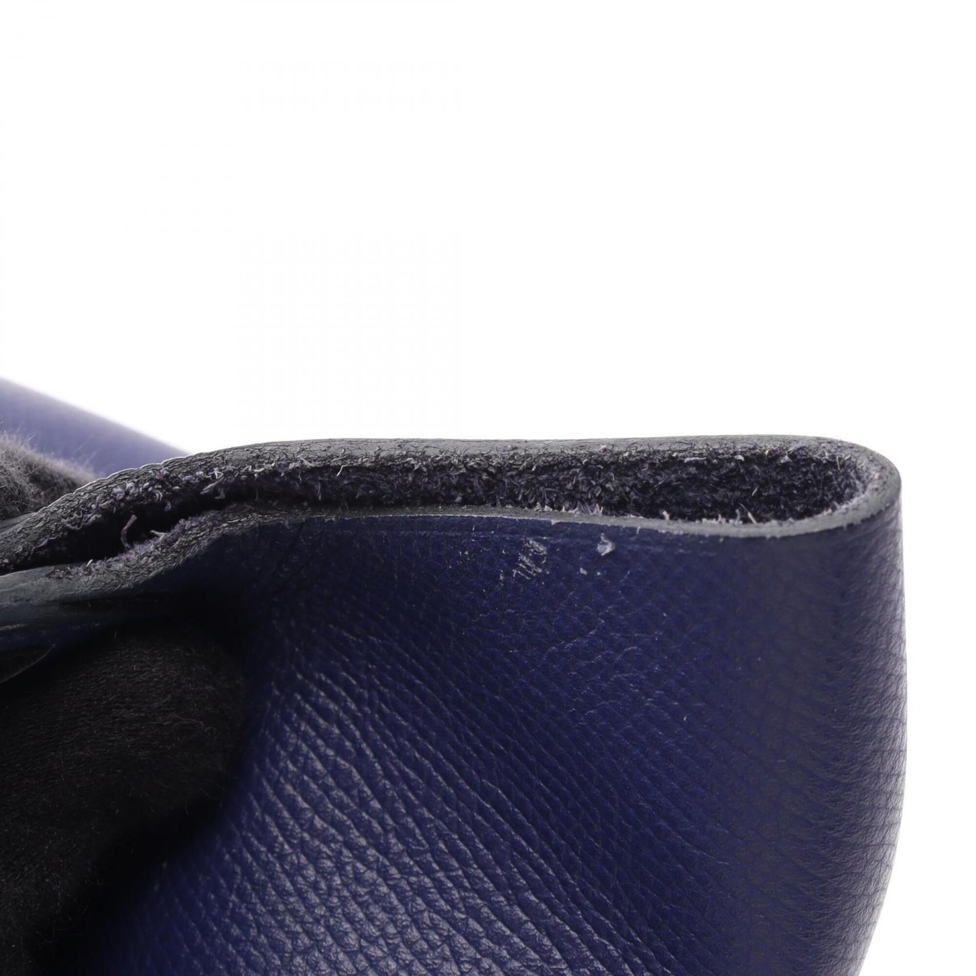 Hermes Picotin Black Brique Brown Navy Epsom Leather Handbag (Pre-Owned)