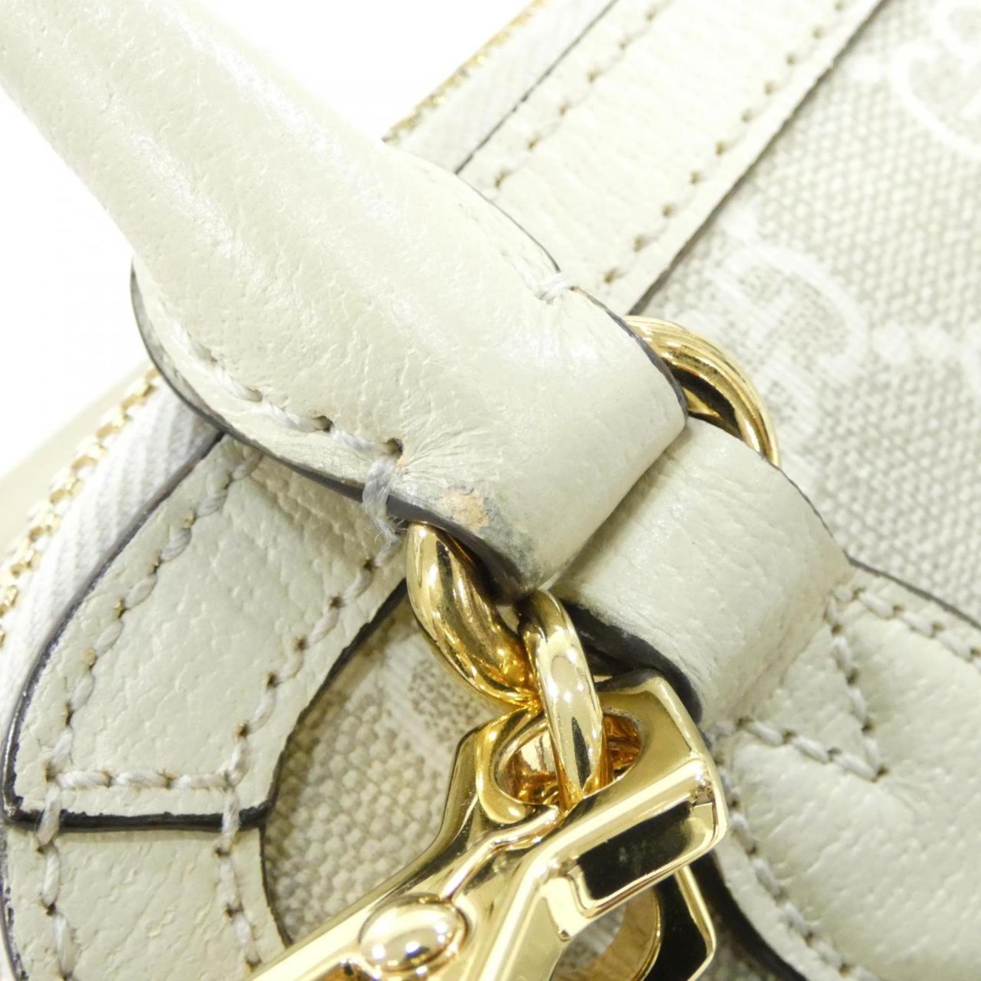 Gucci Horsebit Beige White Gg Supreme Handbag (Pre-Owned)