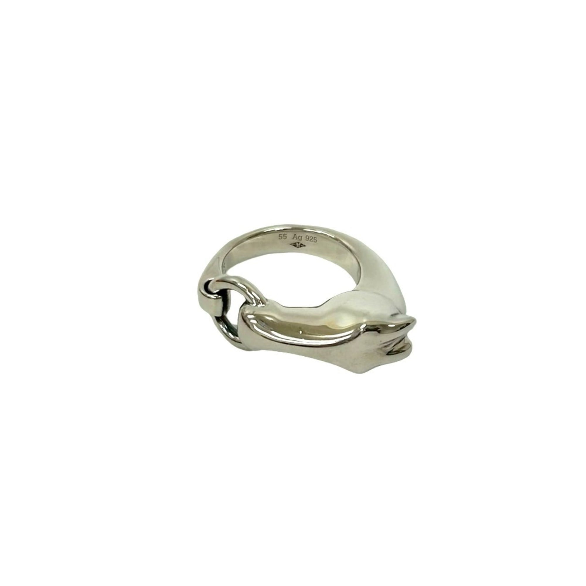 Hermes Silver Silver 925 Band Ring (Pre-Owned)