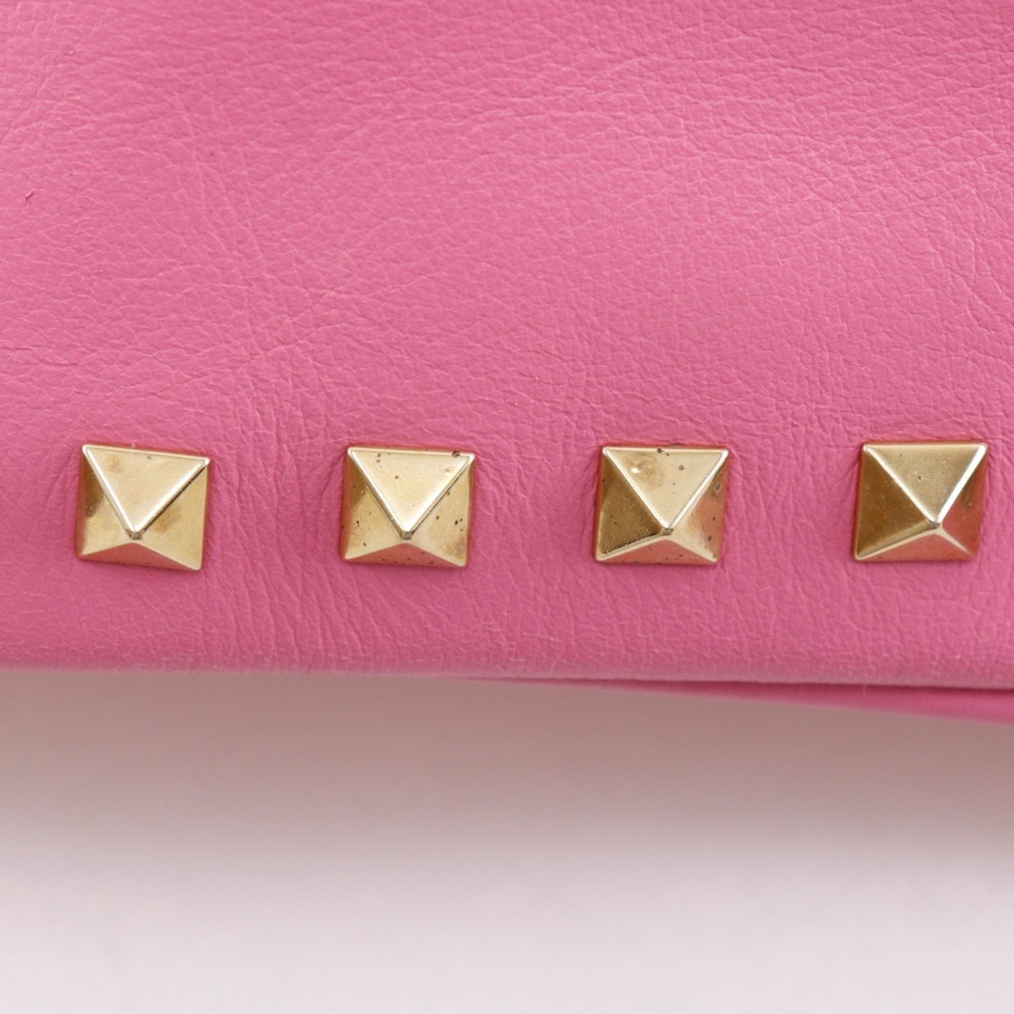 Valentino Pink Leather Clutch Bag (Pre-Owned)