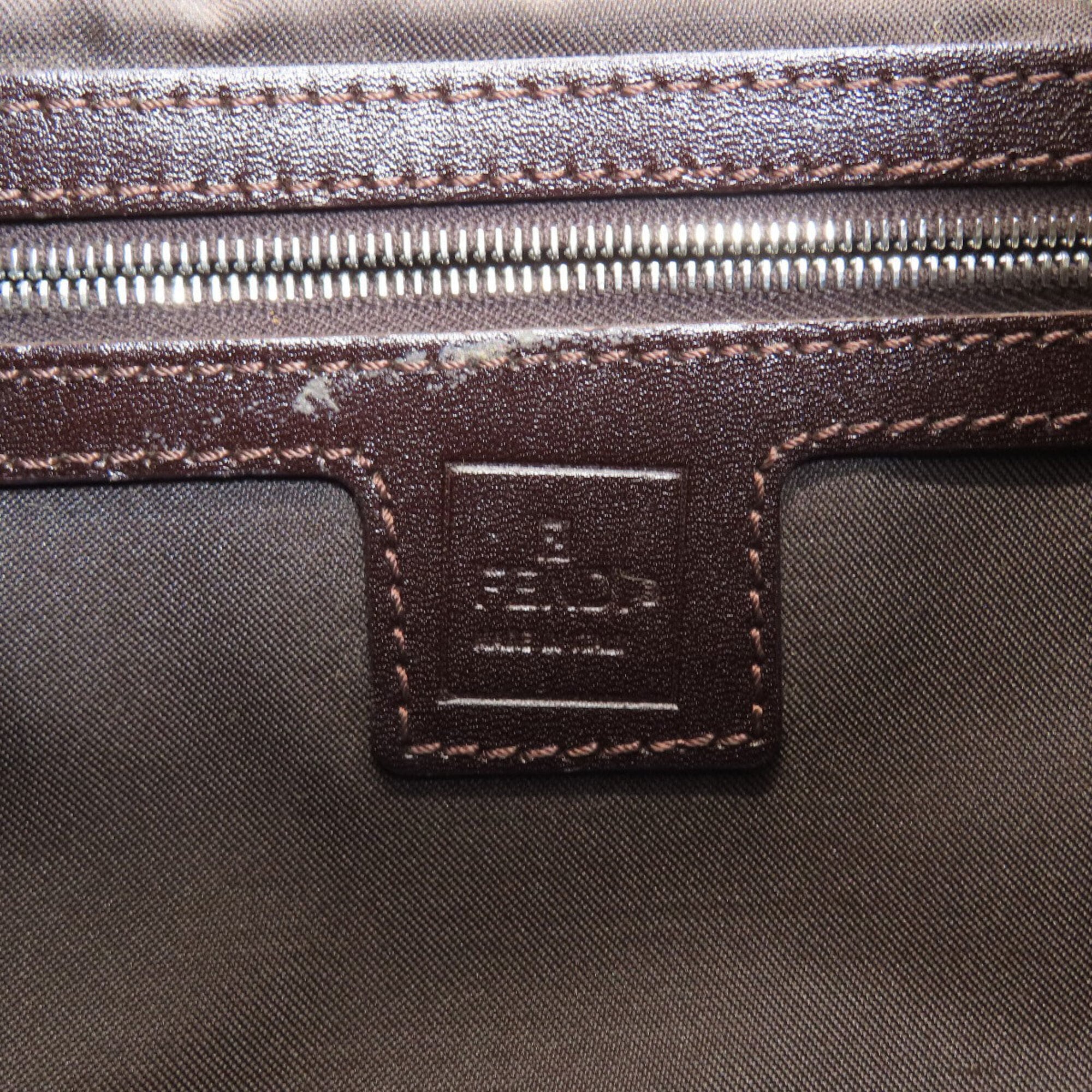 Fendi Brown Canvas Shoulder Bag (Pre-Owned)