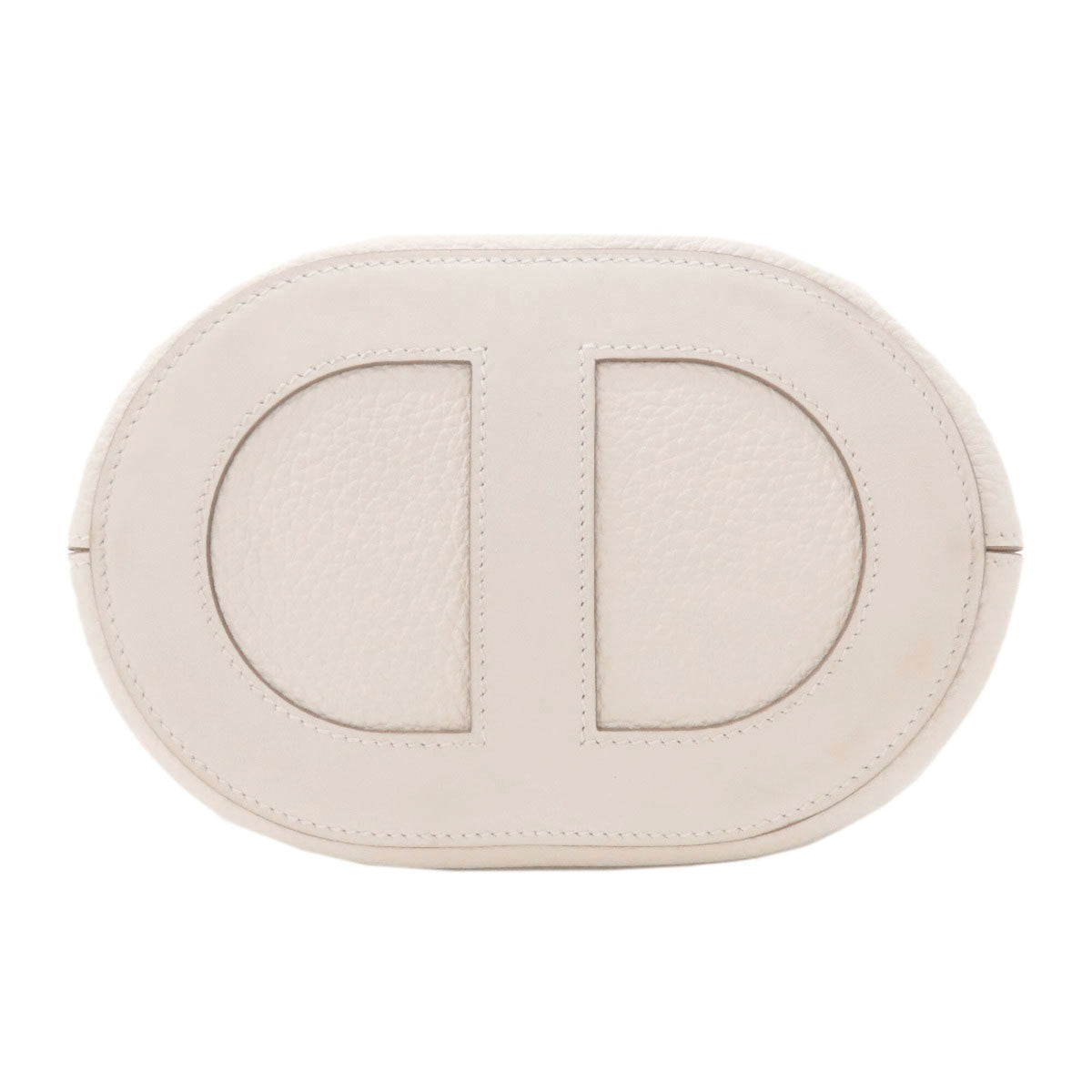 Hermes White Taurillon Clemence Leather Handbag (Pre-Owned)