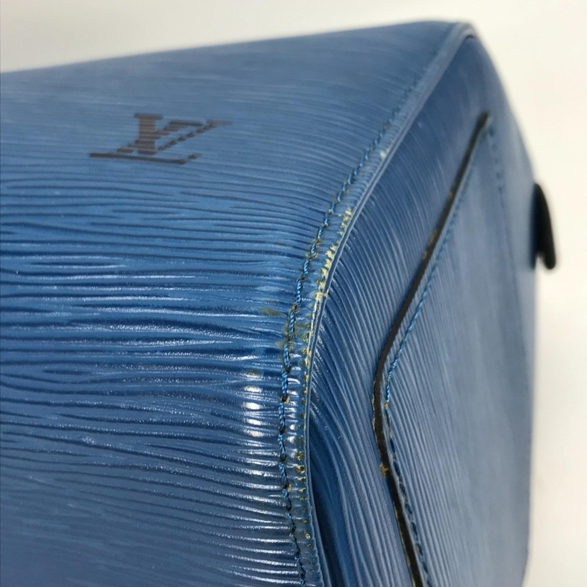 Louis Vuitton Epi Blue Galle Toledo Blue Epi Leather Boston Bag Handbag (Pre-Owned)