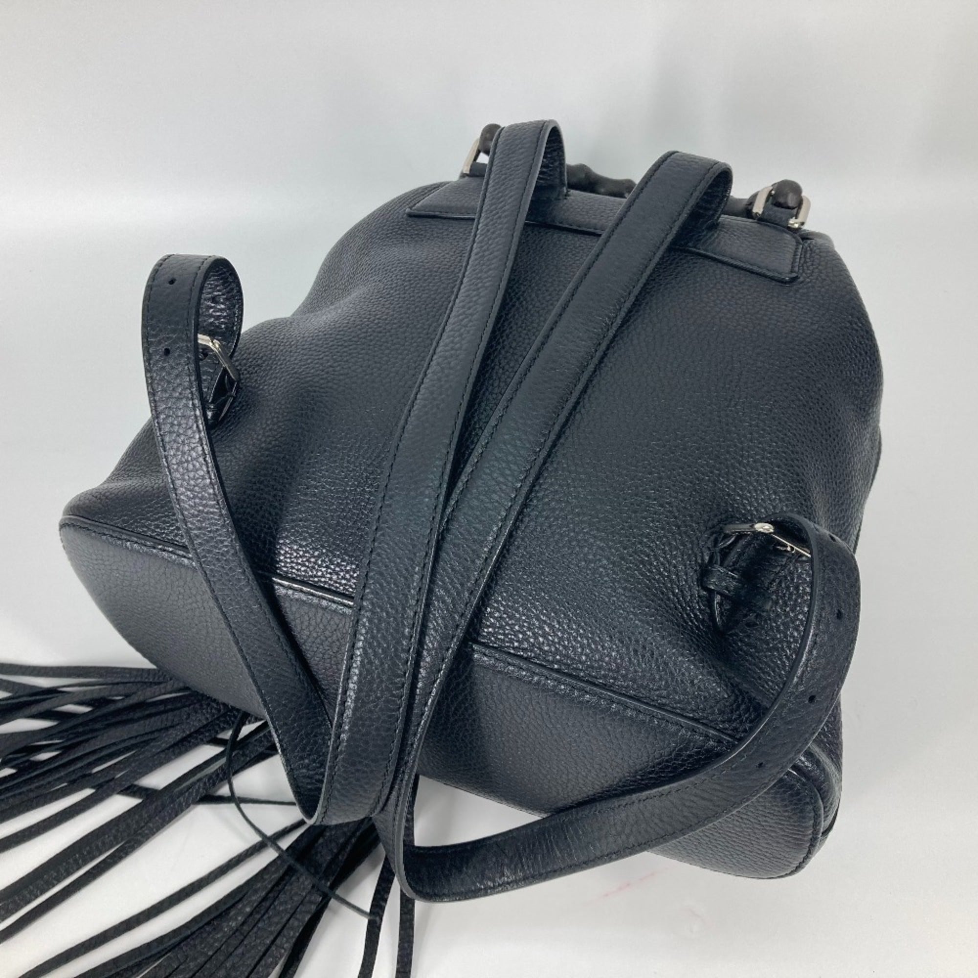 Gucci Black Leather Backpack (Pre-Owned)