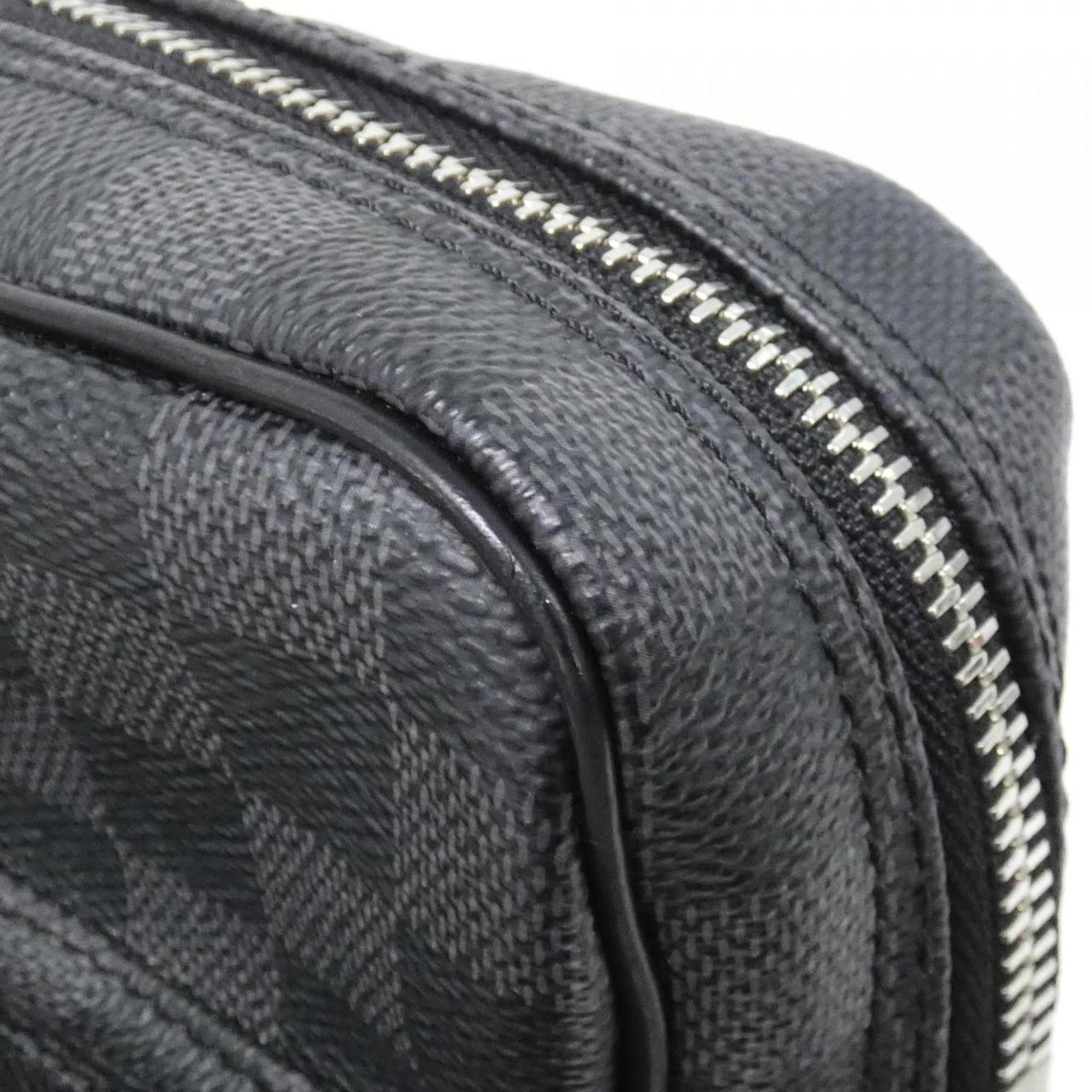 Louis Vuitton Dark Gray Graphite Coated Canvas Shoulder Bag (Pre-Owned)