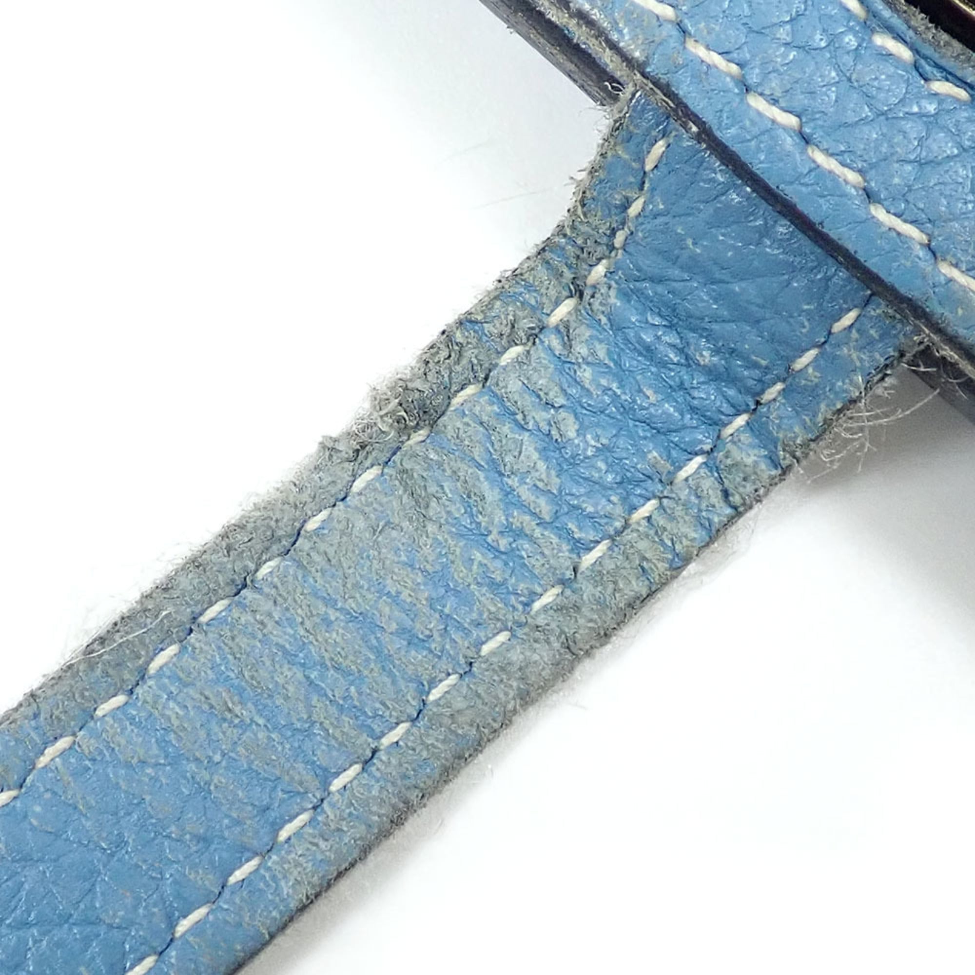 Hermes Dogon Duo Blue Taurillon Clemence Leather Long Wallet (Bi-Fold) (Pre-Owned)