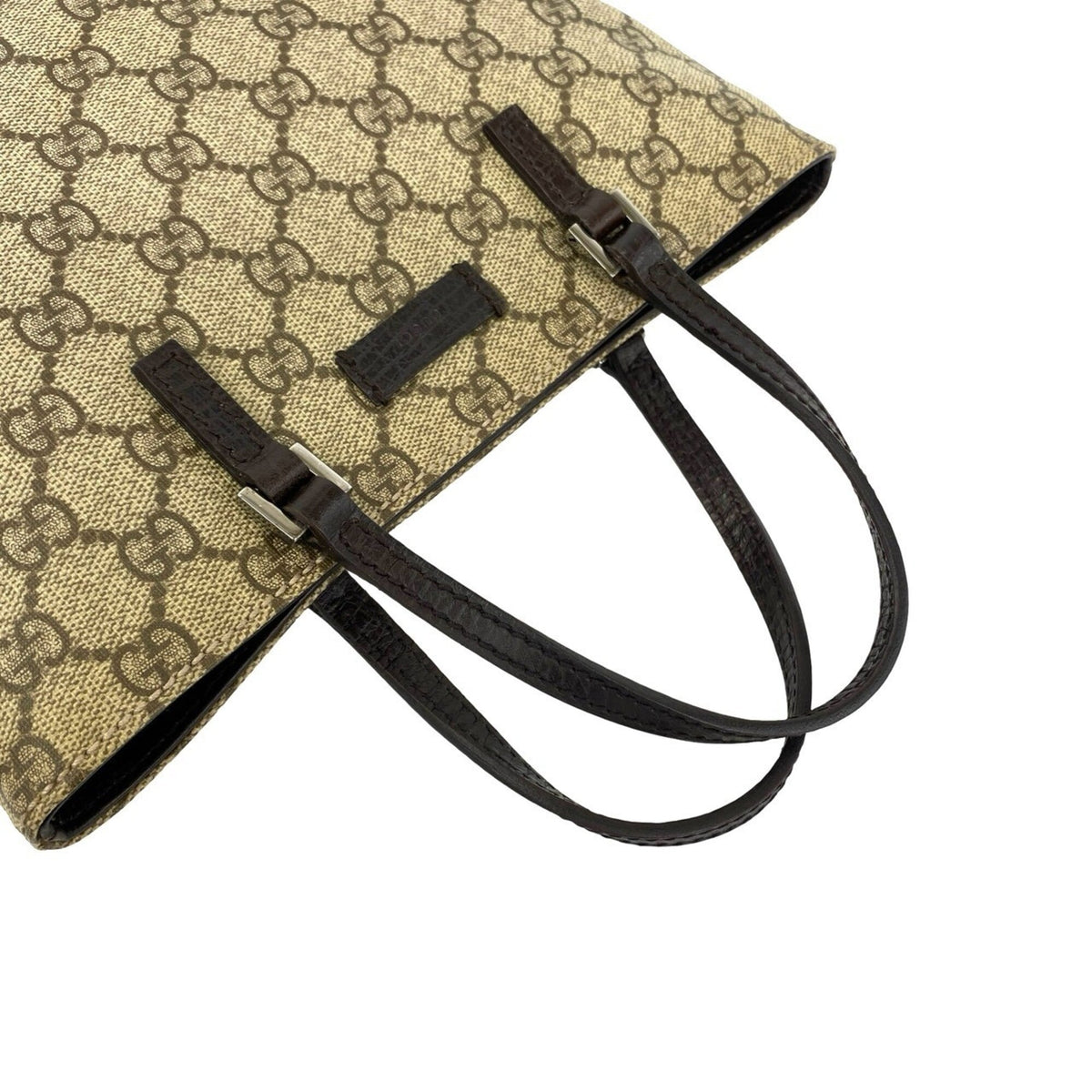 Gucci Brown Leather Elastane Handbag Tote Bag (Pre-Owned)