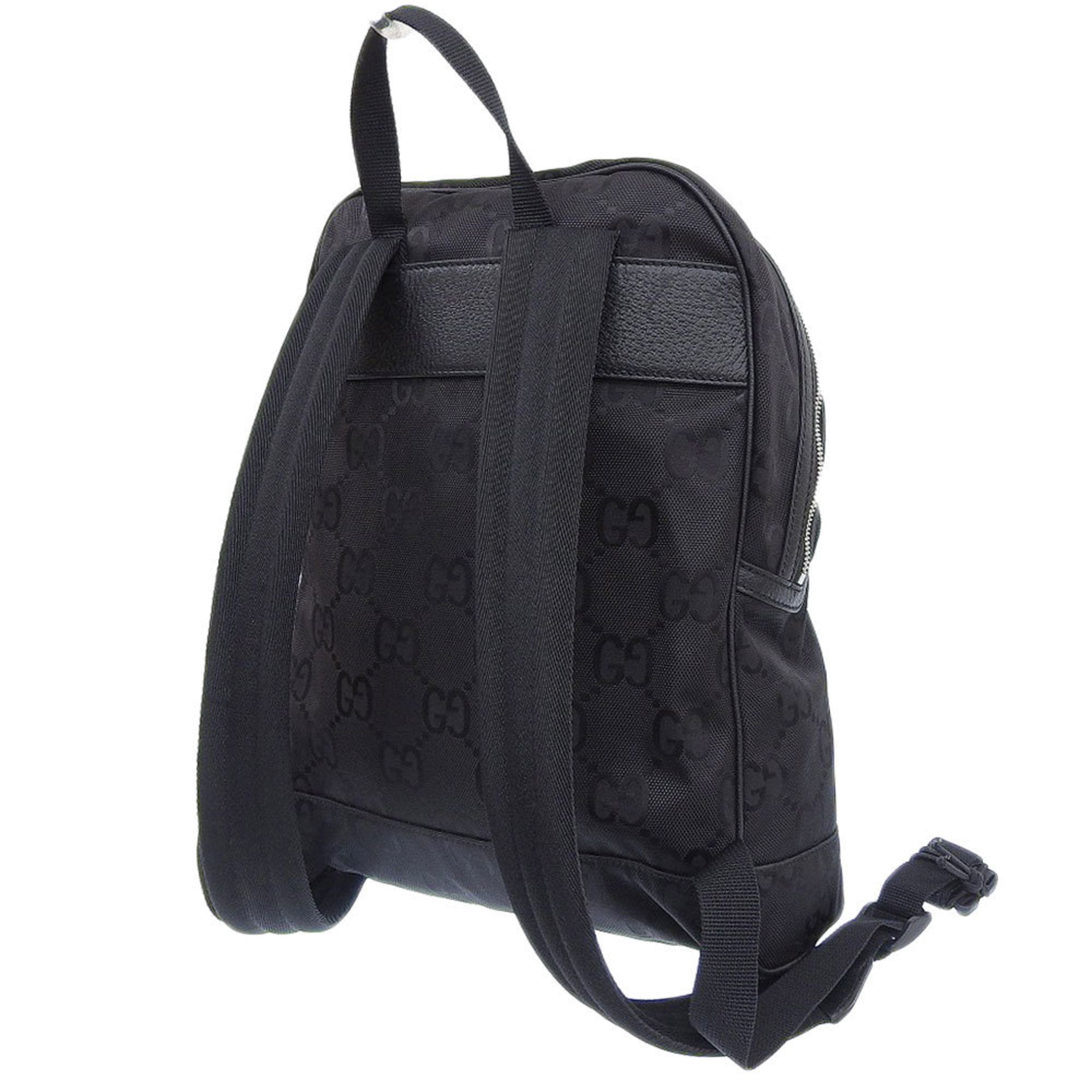 Gucci Black Nylon Leather Backpack (Pre-Owned)