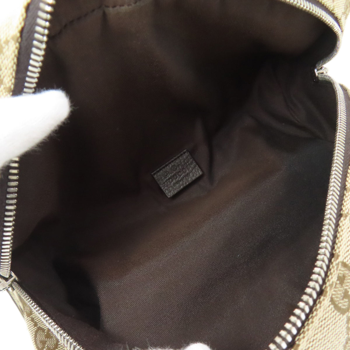Gucci Brown Canvas Sling Bag (Pre-Owned)