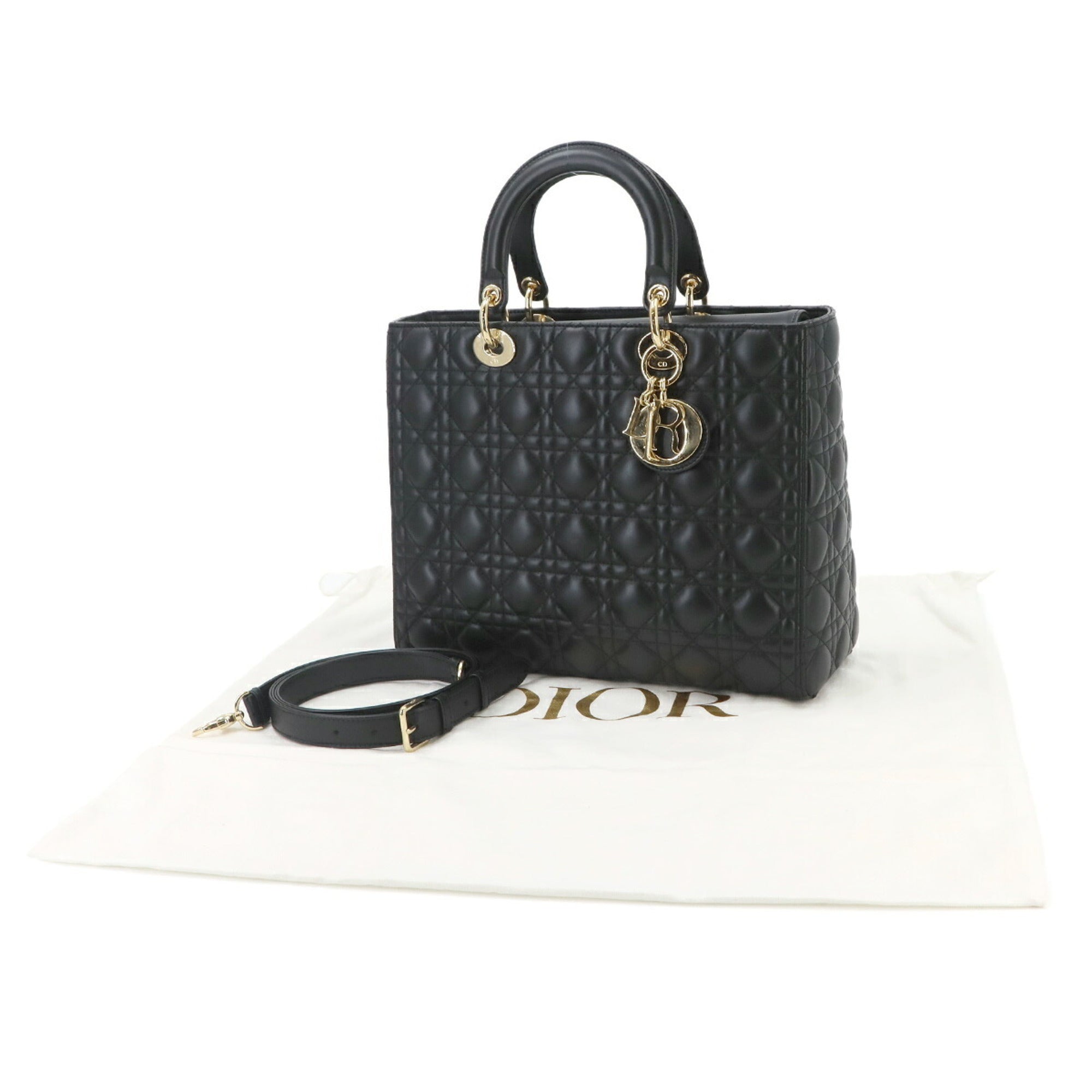 Christian Dior Black Leather Handbag (Pre-Owned)