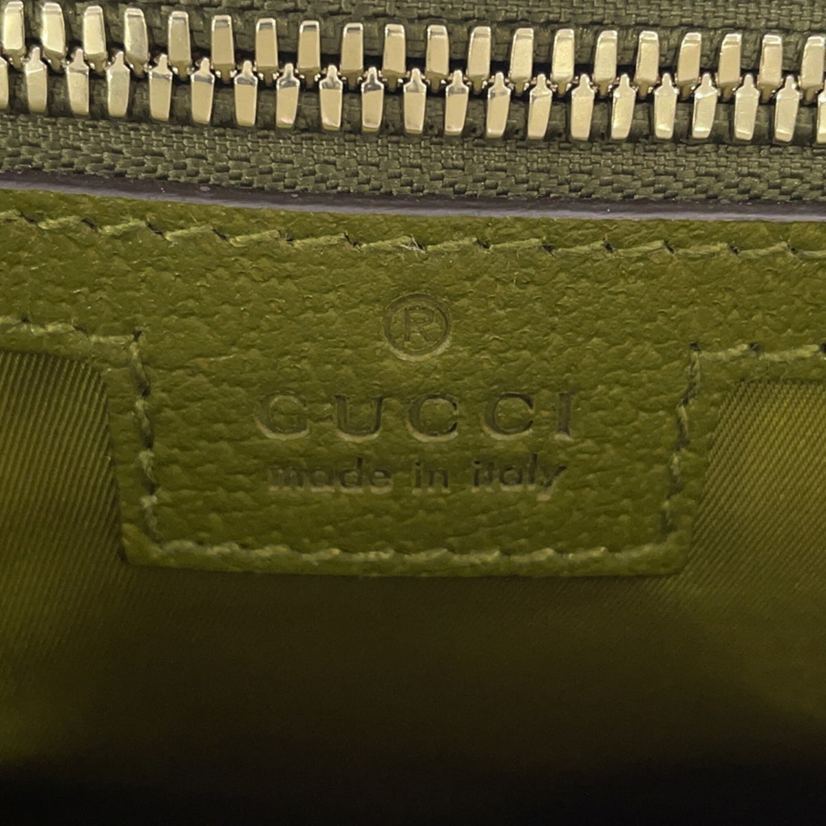 Gucci Green Nylon Handbag Tote Bag (Pre-Owned)