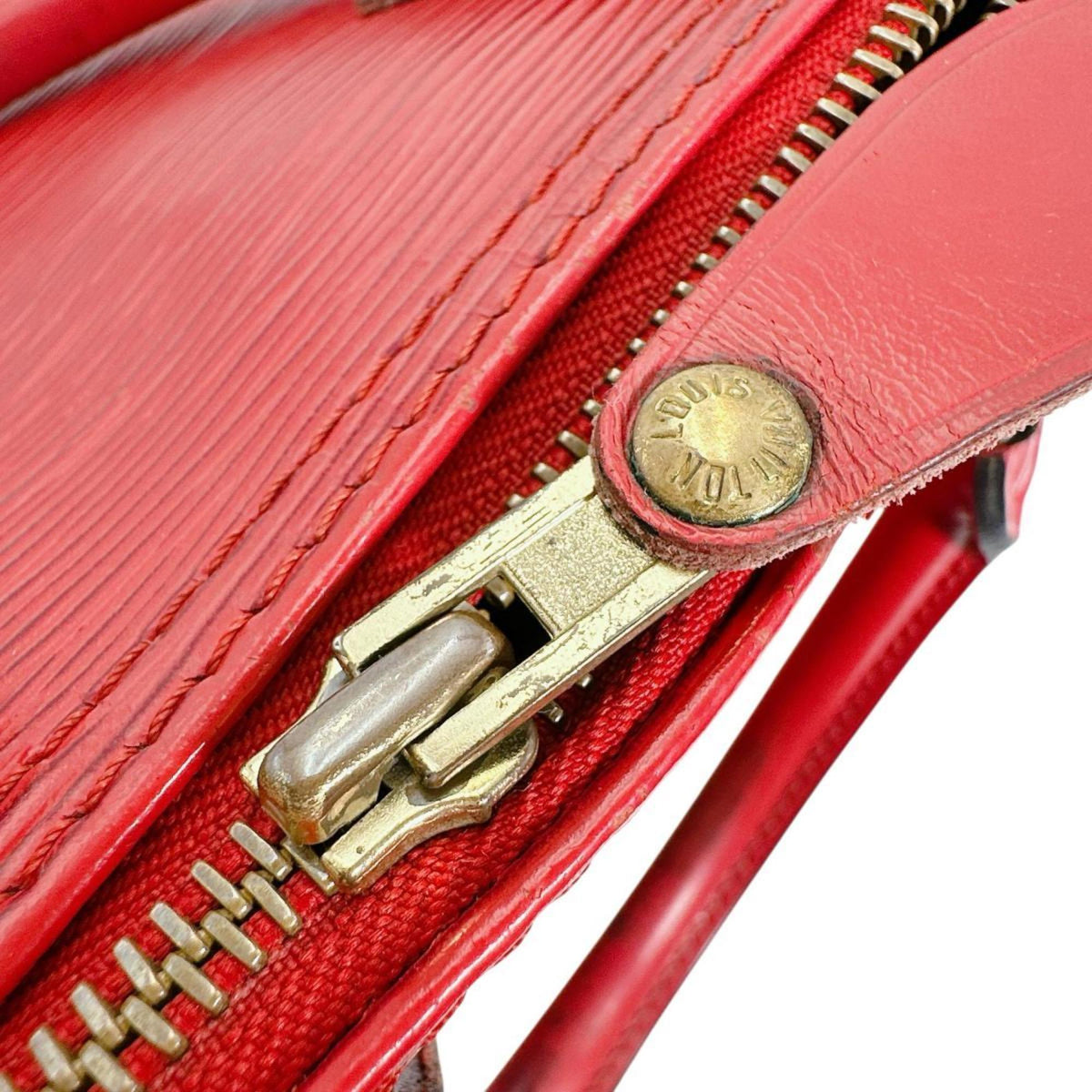 Louis Vuitton Castilian Red Red Color Epi Leather Handbag (Pre-Owned)