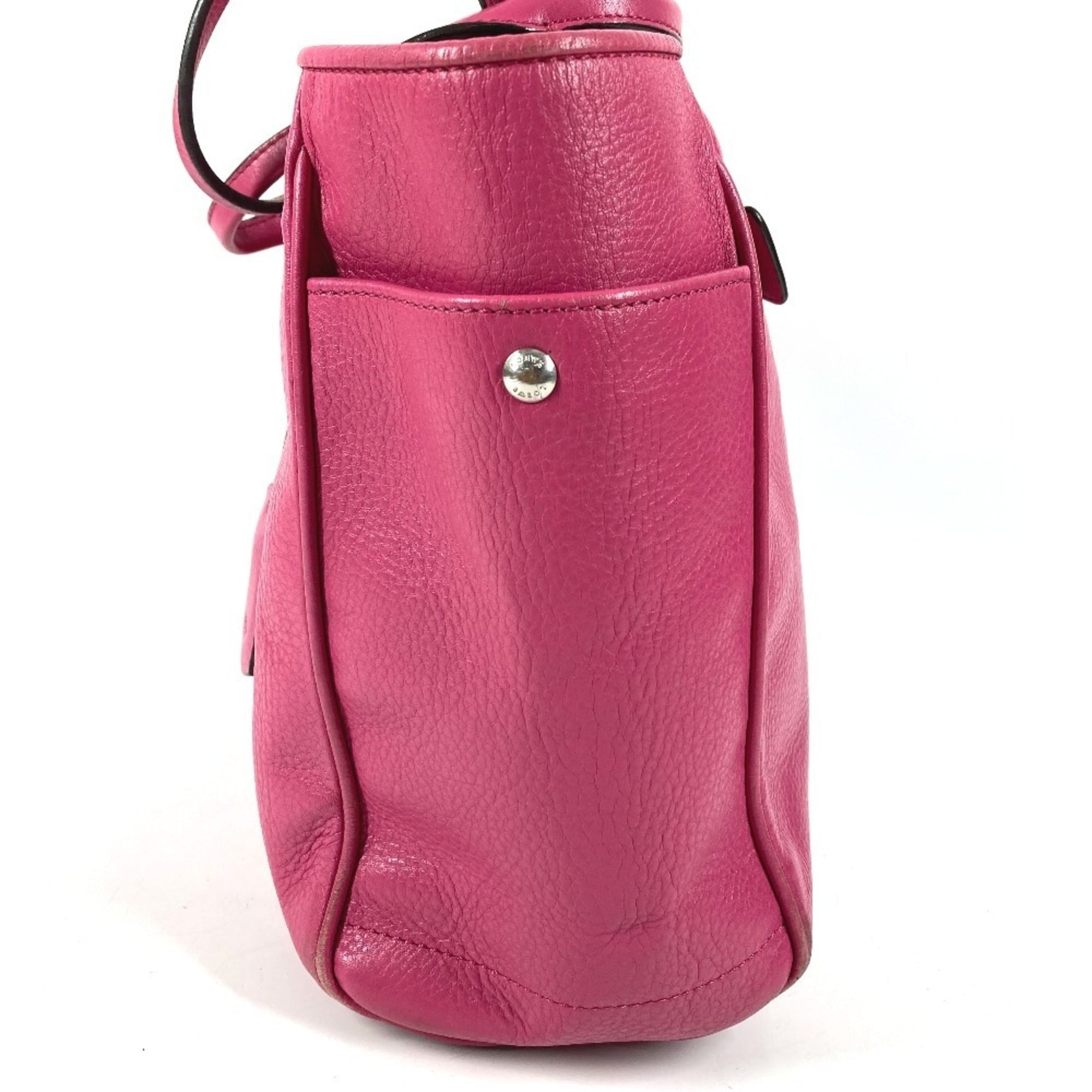 Loewe Pink Leather Shoulder Bag Tote Bag (Pre-Owned)