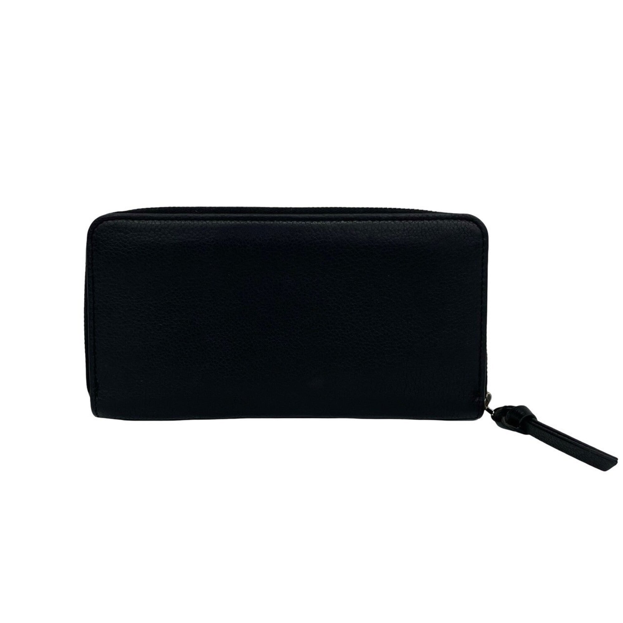 Louis Vuitton Black Leather Long Bill Wallet (Bi-Fold) (Pre-Owned)