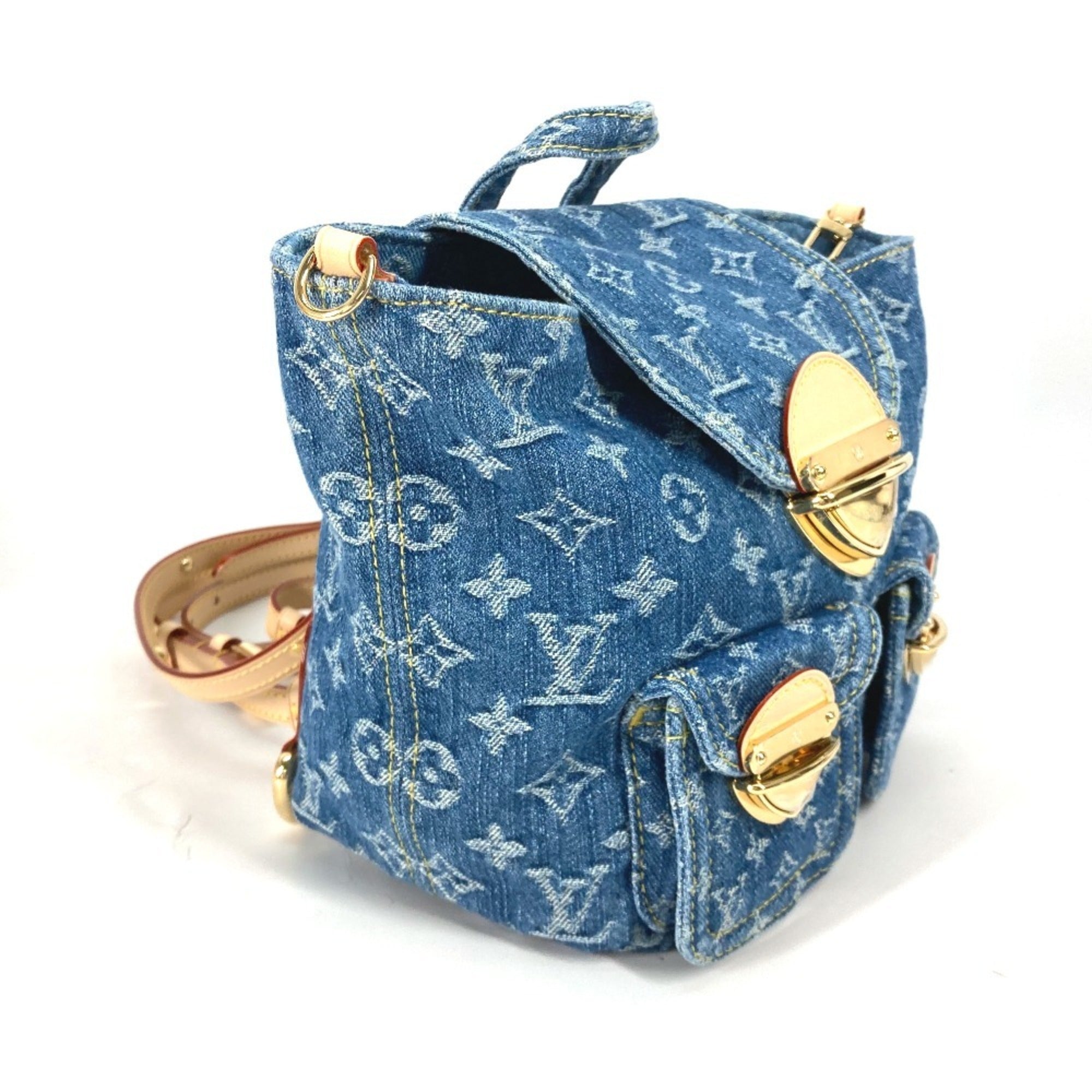 Louis Vuitton Blue Monogram Denim Backpack (Pre-Owned)
