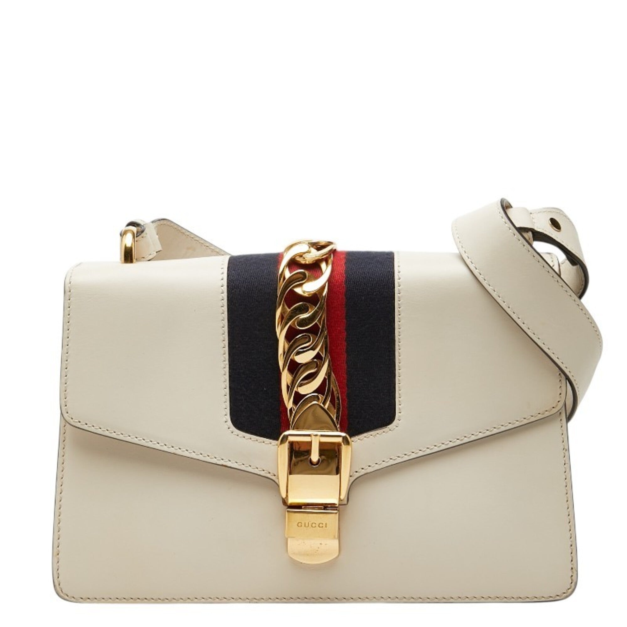 Gucci Ivory White Leather Handbag Shoulder Bag (Pre-Owned)