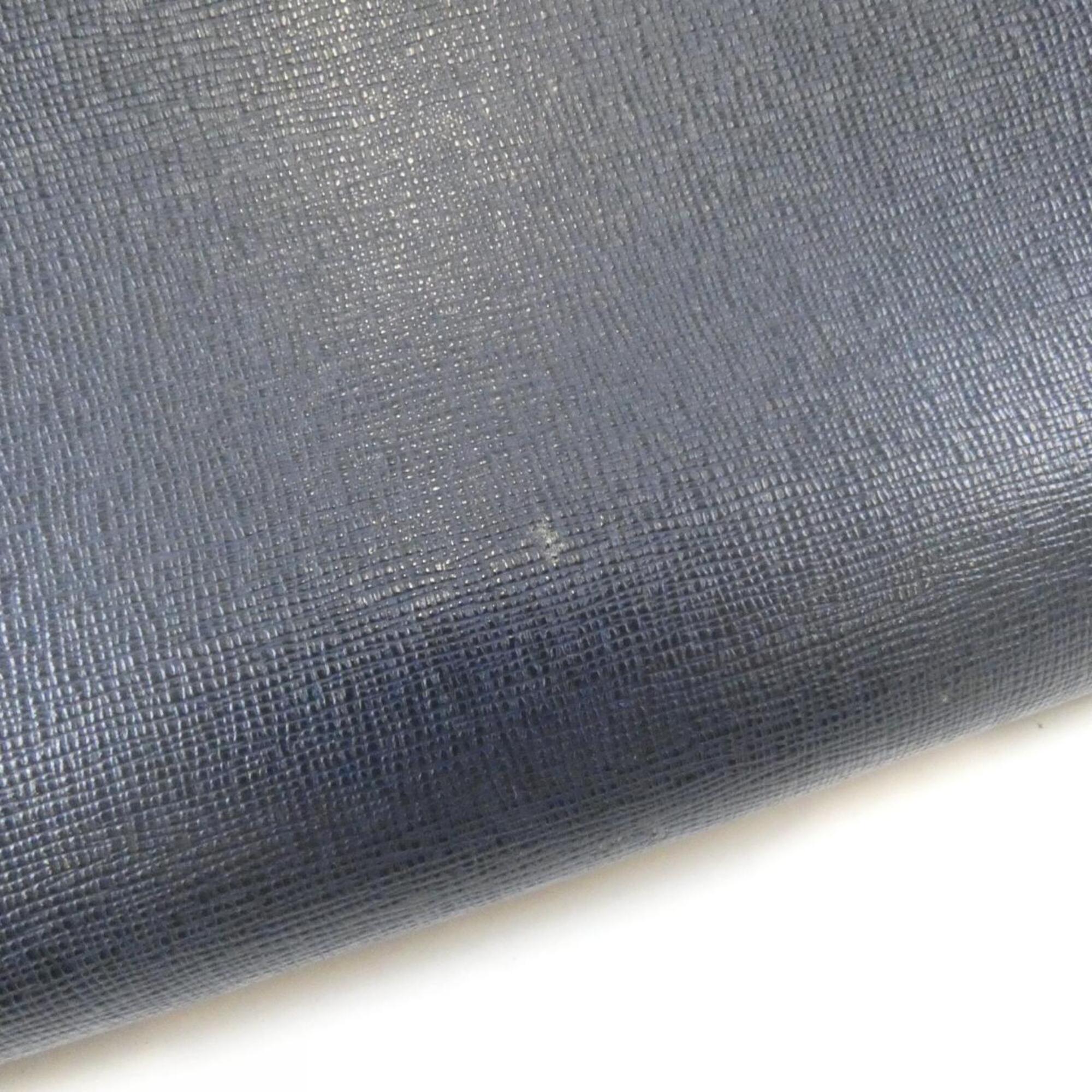 Fendi Black Gray Leather Shoulder Bag (Pre-Owned)