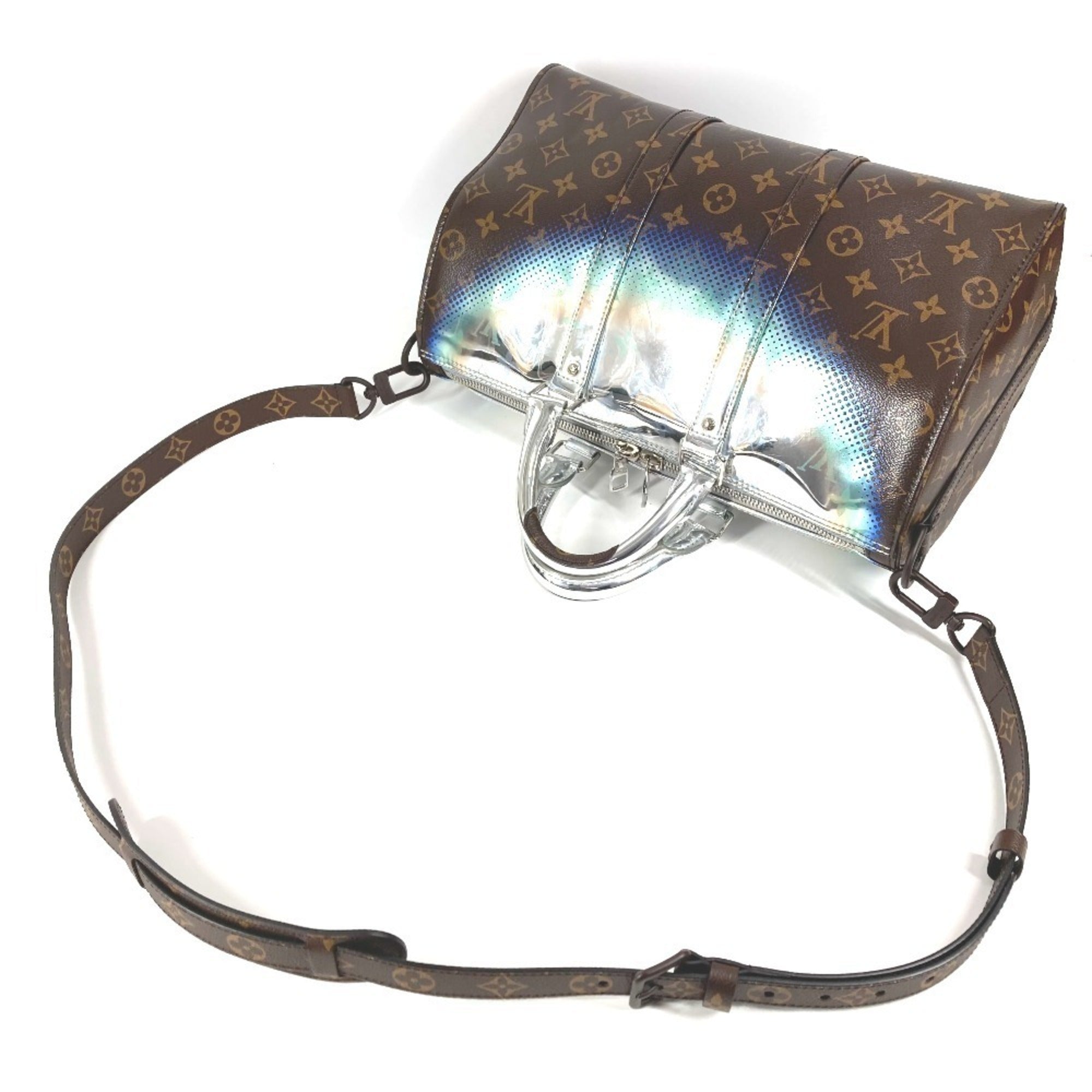 Louis Vuitton Brown Metallic Monogram Monogram Boston Bag Handbag Shoulder Bag (Pre-Owned)